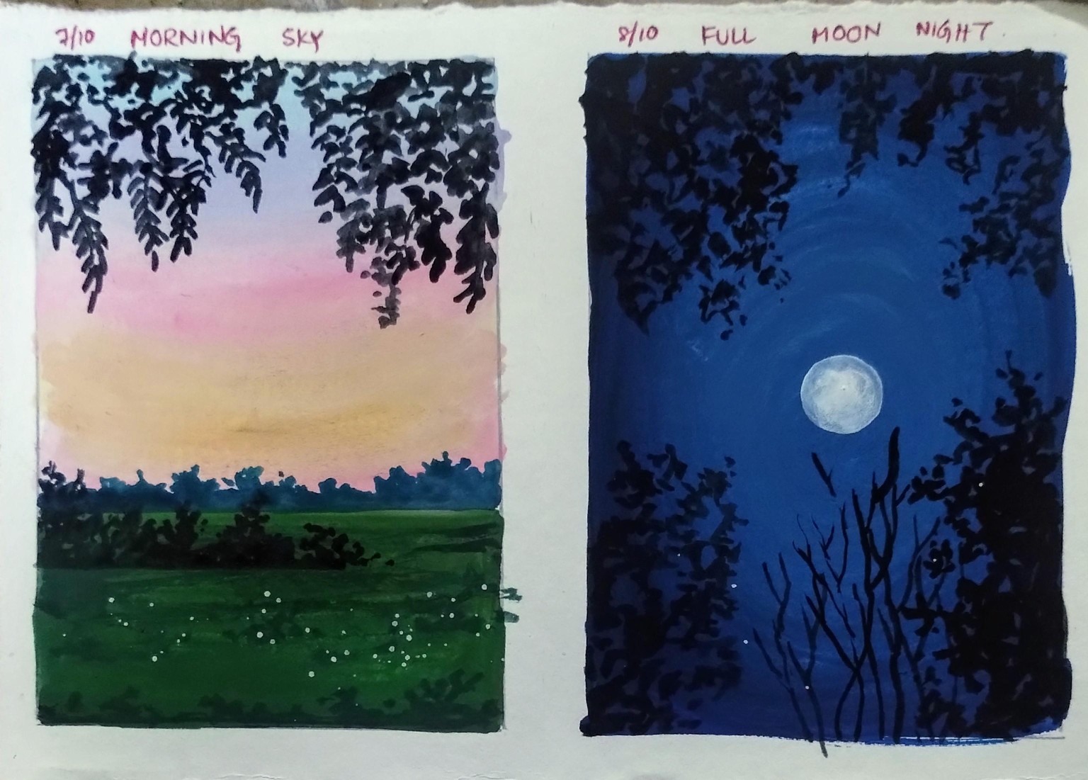10 unique gouache landscape with Payal - image 3 - student project