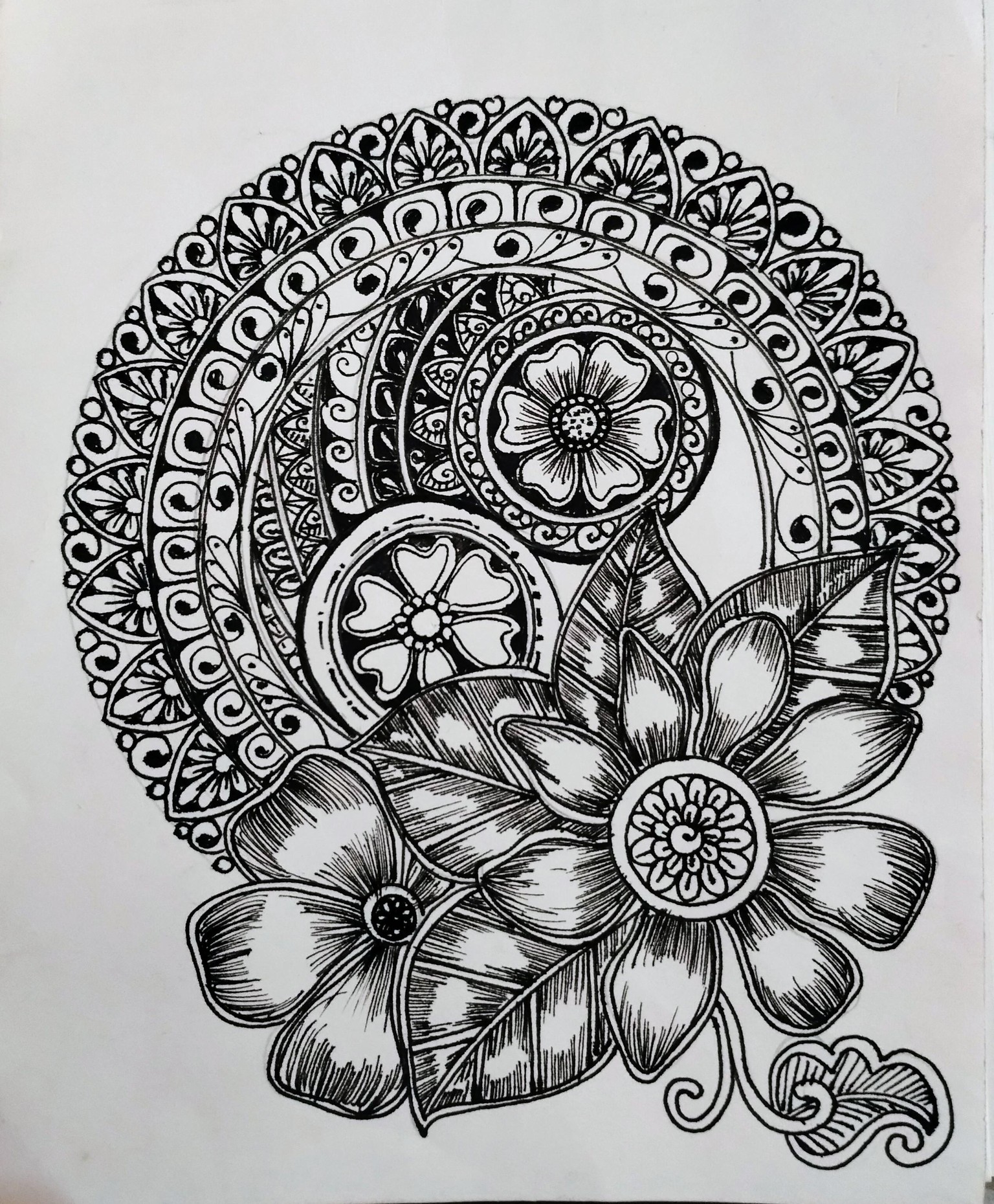 Yin yang mandala with Richa - image 1 - student project