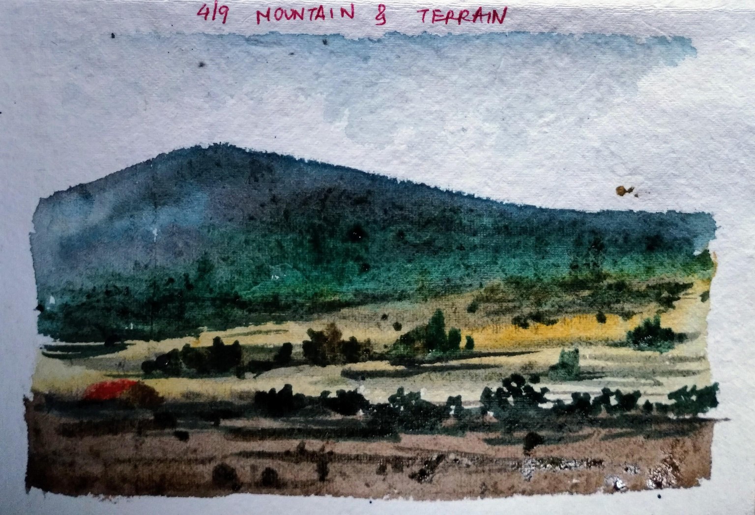 Loose style watercolor landscape with Shanan - image 4 - student project