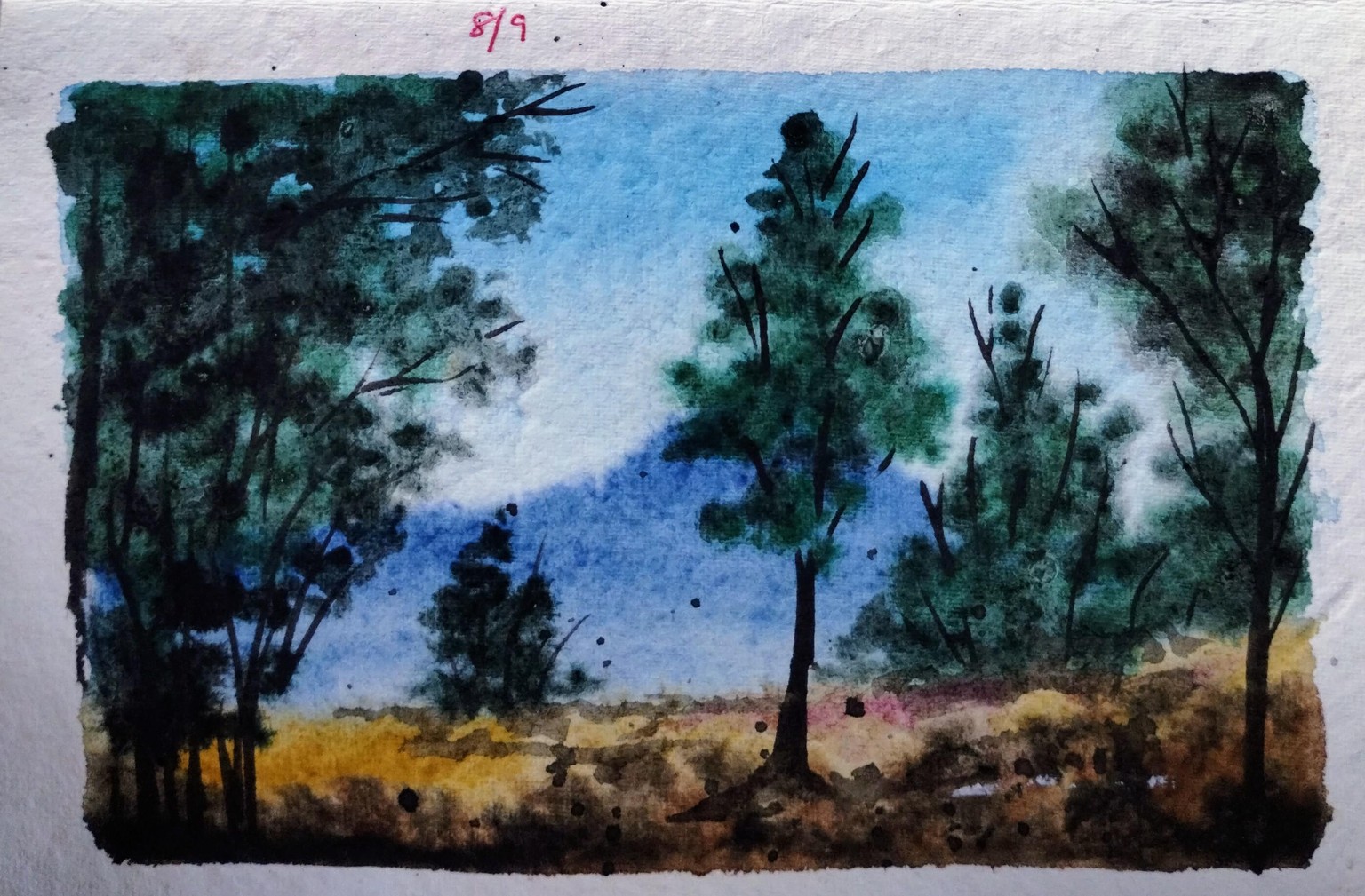 Loose style watercolor landscape with Shanan - image 1 - student project