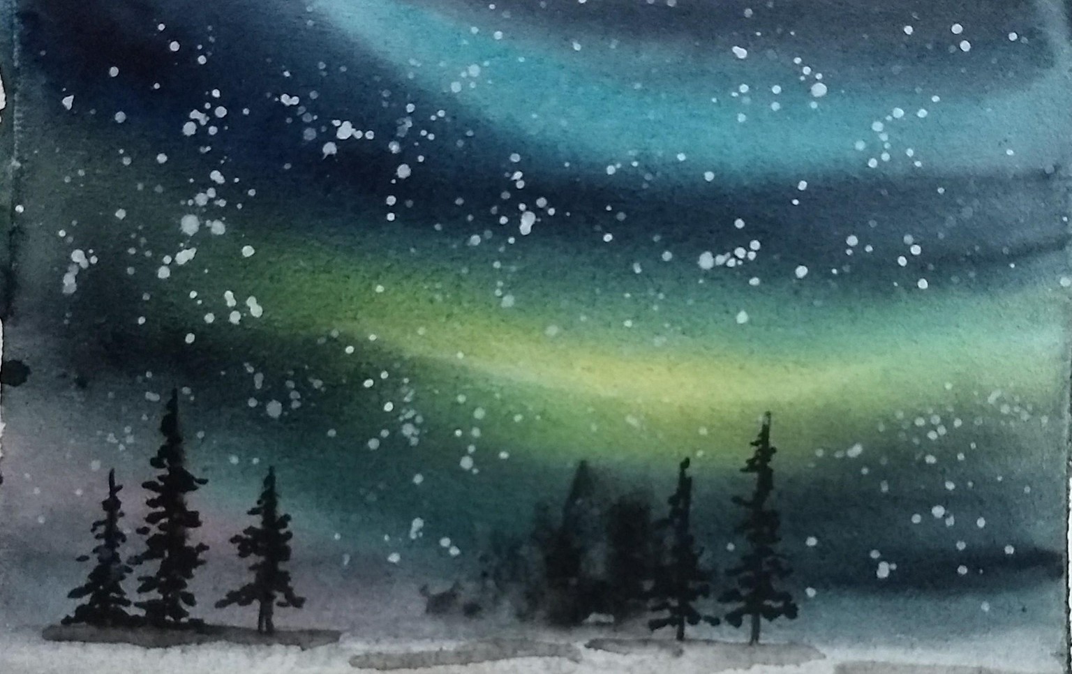 Watercolor landscape by sukrutha - image 1 - student project