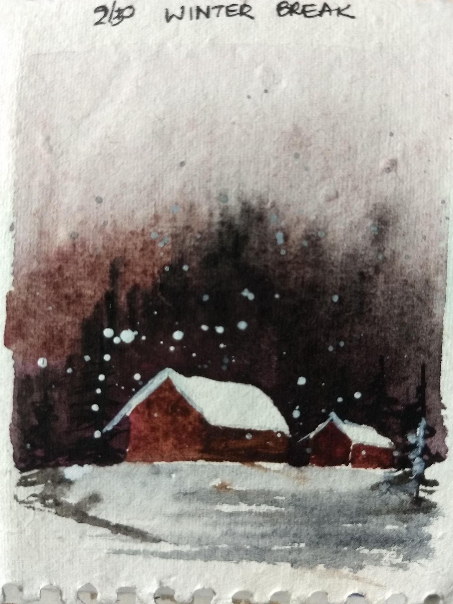 30 moody landscape in watercolor - image 21 - student project
