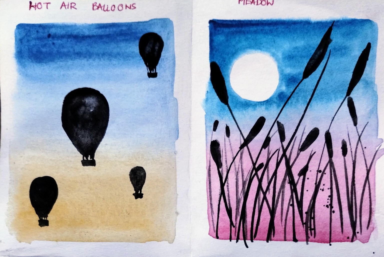 Aesthetic Silhouette painting with Trisha - image 2 - student project
