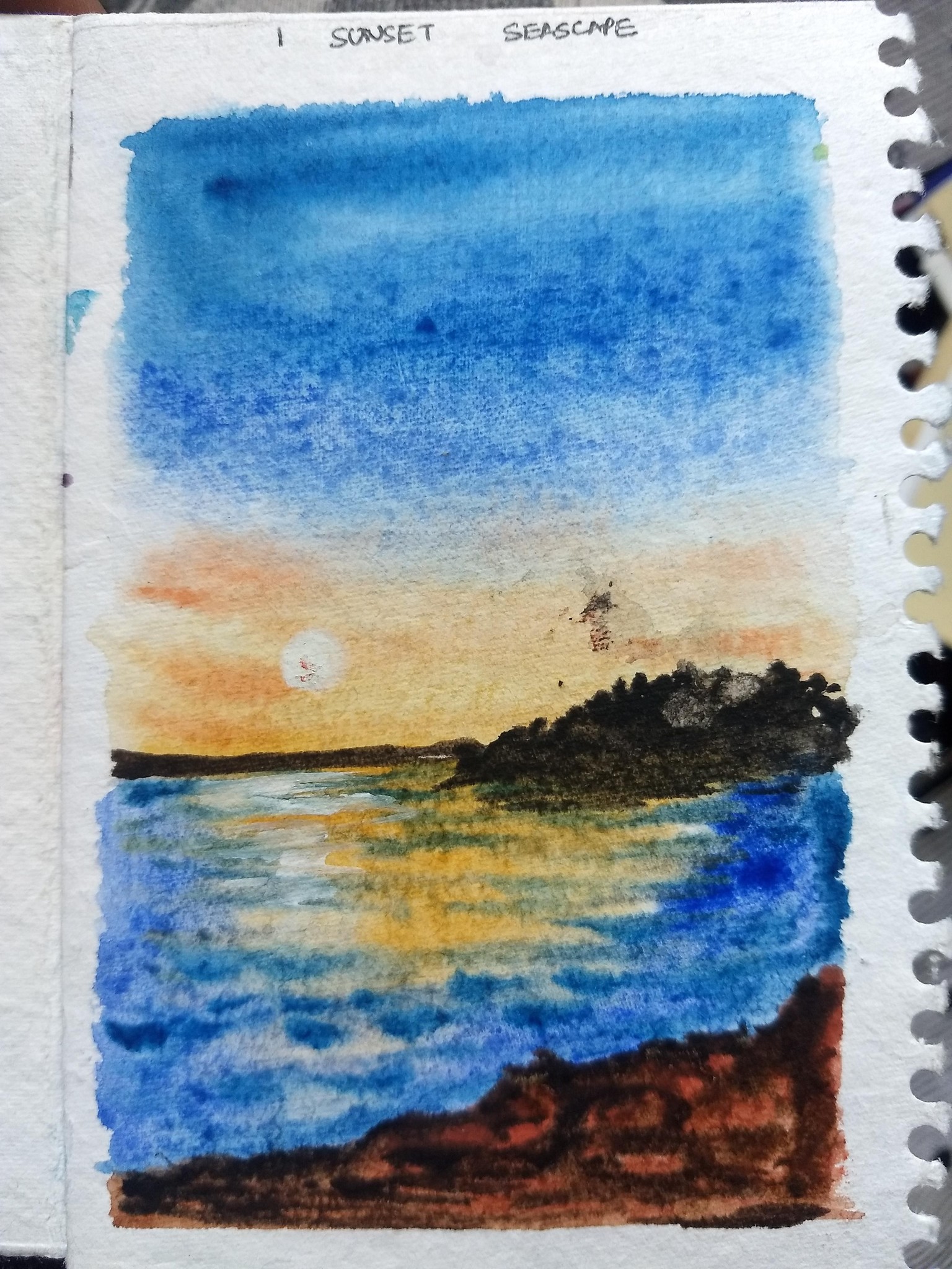 21 days watercolor seascape with umashree - image 11 - student project