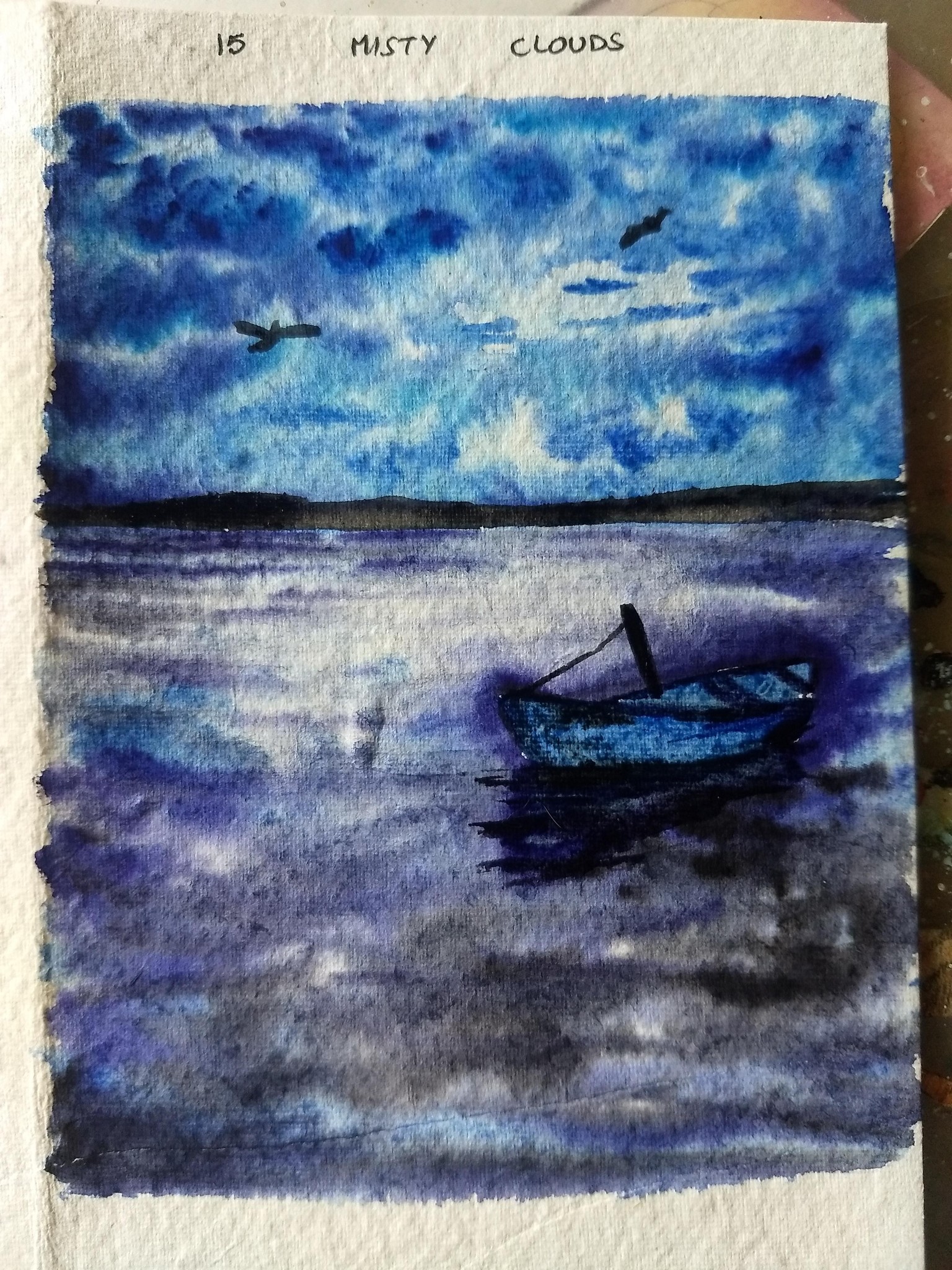 21 days watercolor seascape with umashree - image 14 - student project