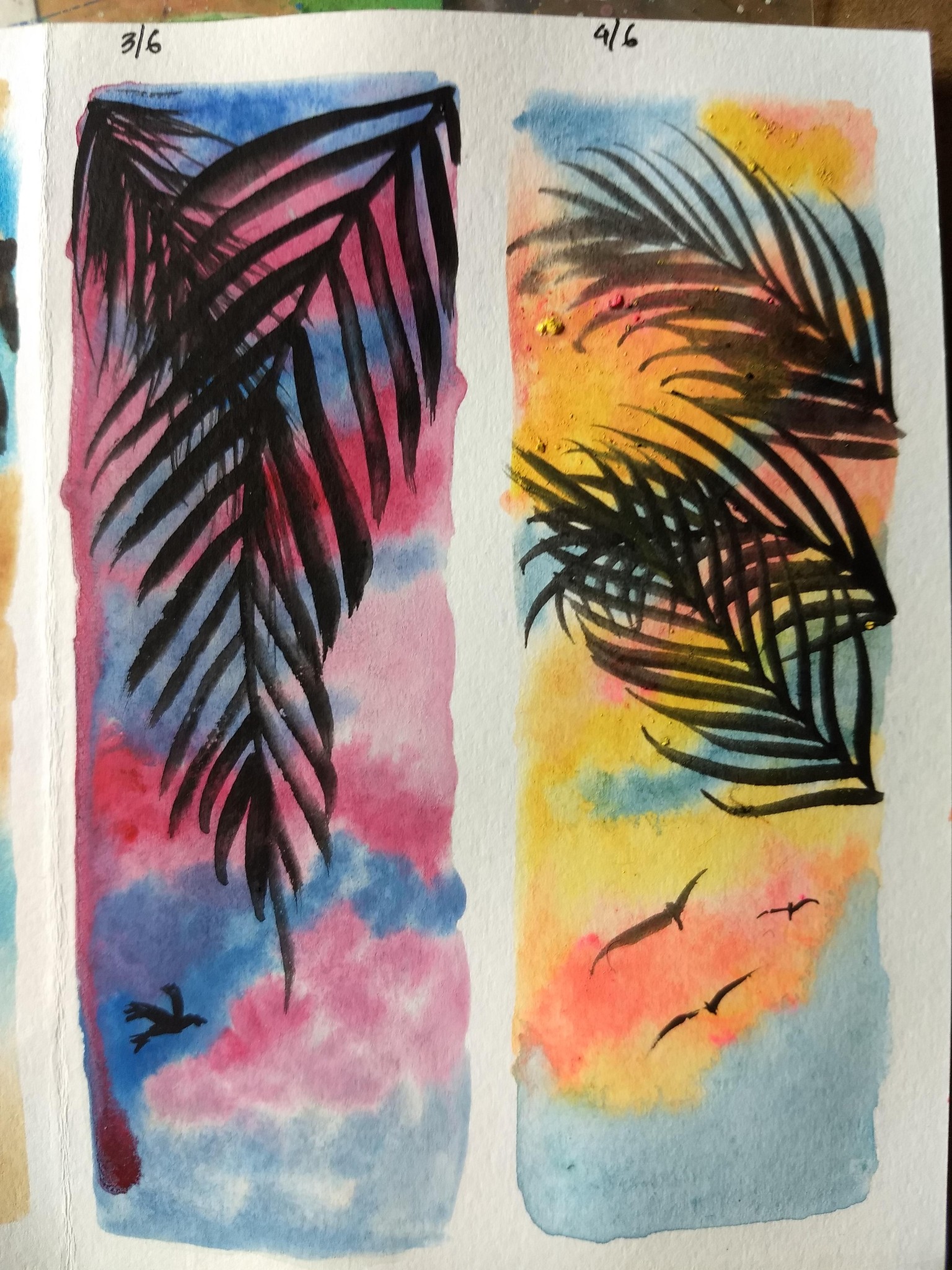 Coconut leaves and skies with Eswari - image 3 - student project