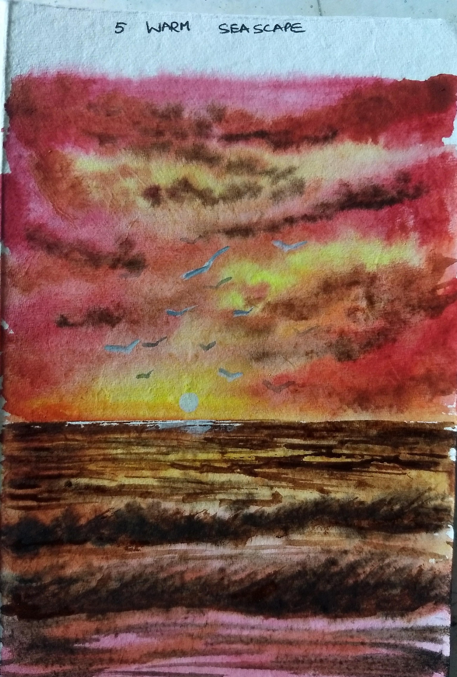 21 days watercolor seascape with umashree - image 17 - student project