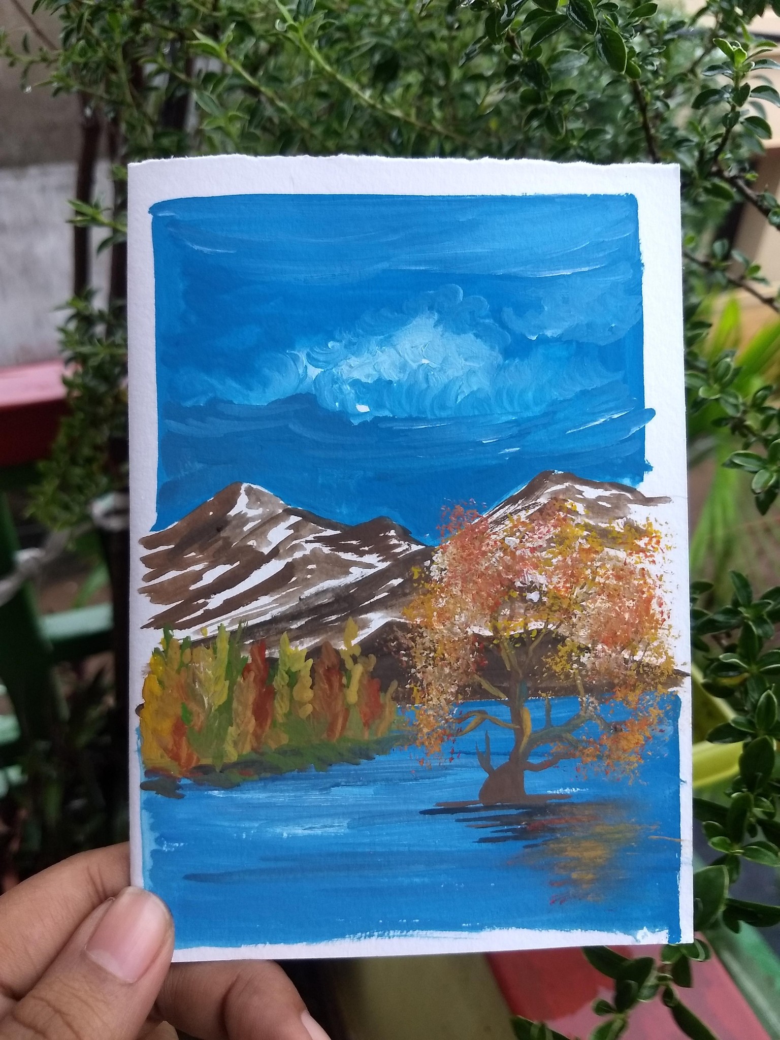 10 days of gouache autumn landscape with Nilam Roy - image 10 - student project