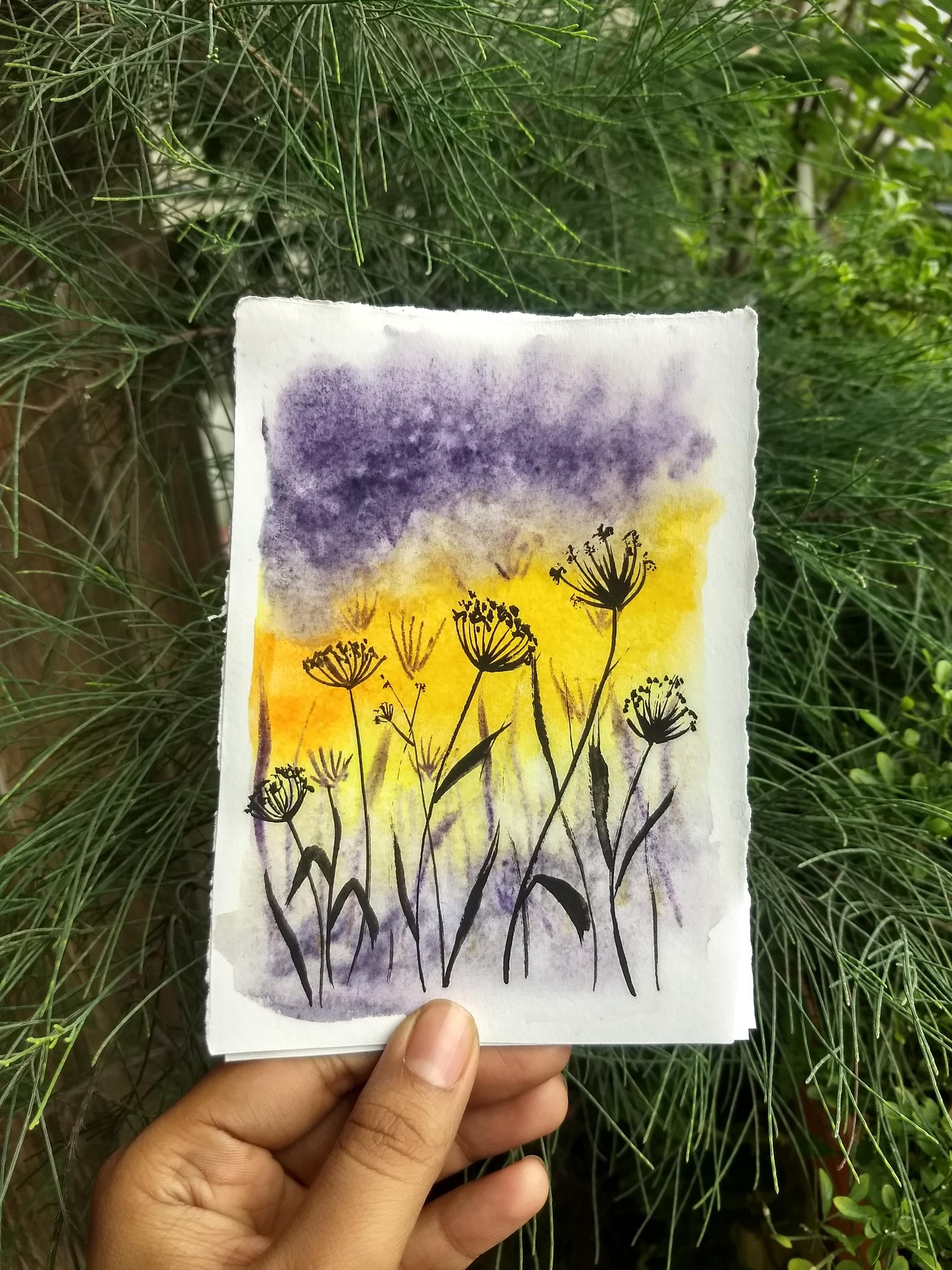 Watercolor meadow - image 1 - student project