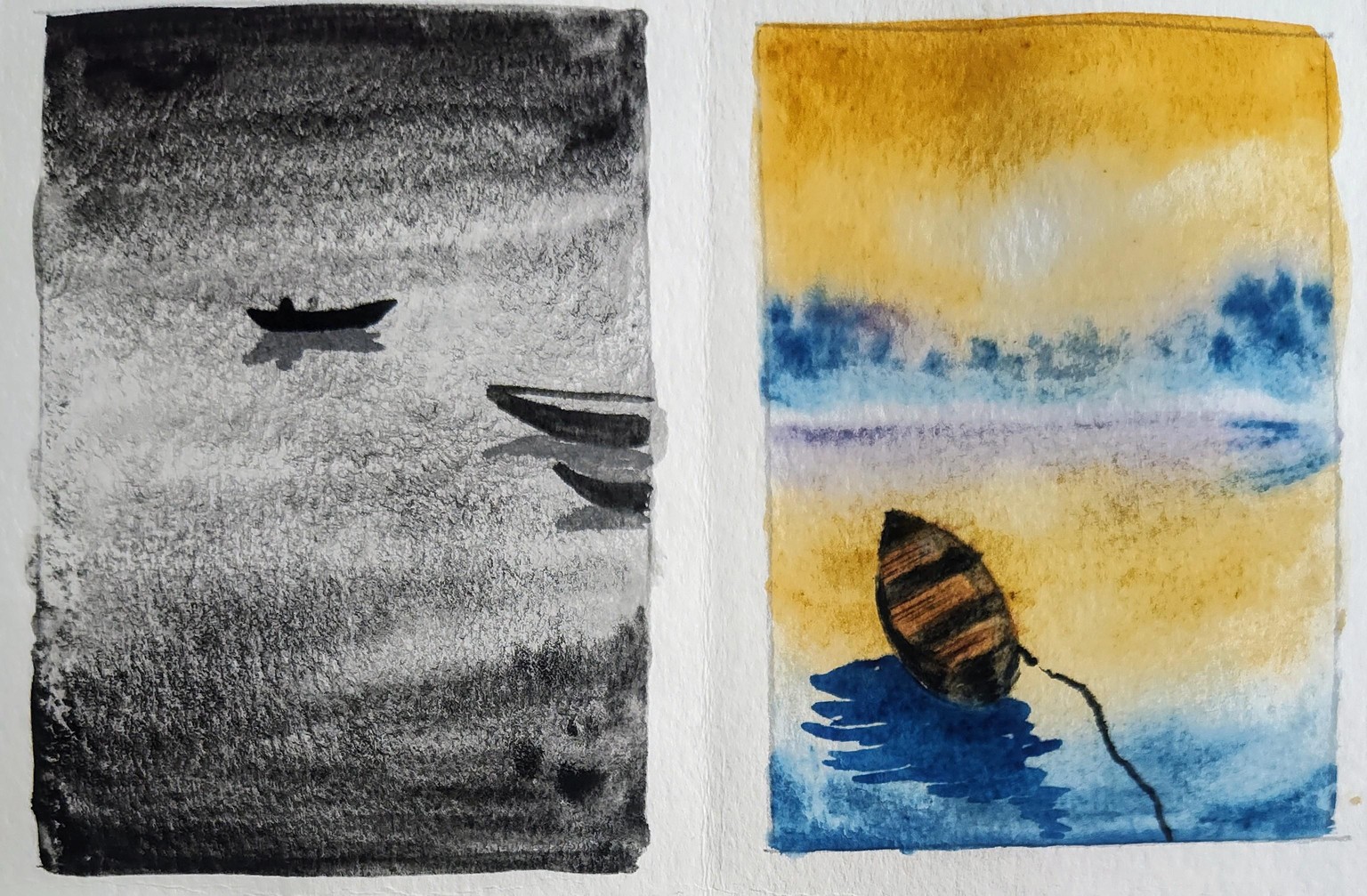 Boats, ripple and reflection with Shalika - image 1 - student project
