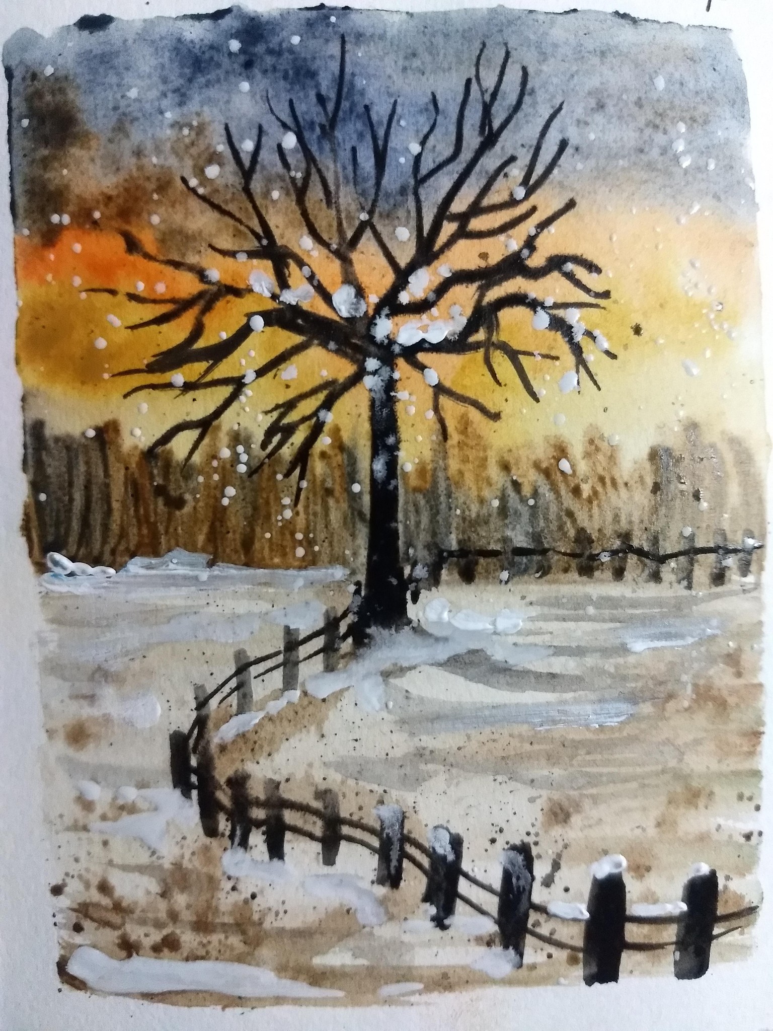 Winter landscape with Umashree - image 32 - student project