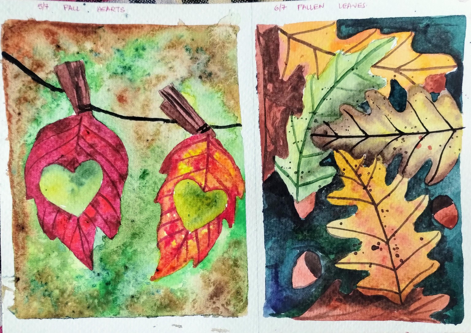 Autumn leaves painting with Vinita - image 2 - student project