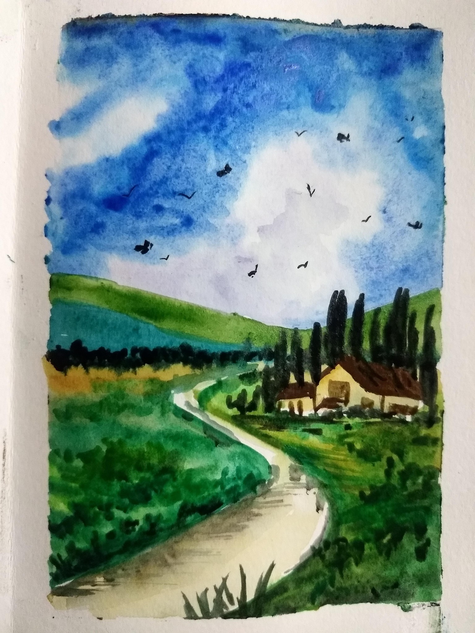 Countryside landscape with Shreya - image 2 - student project