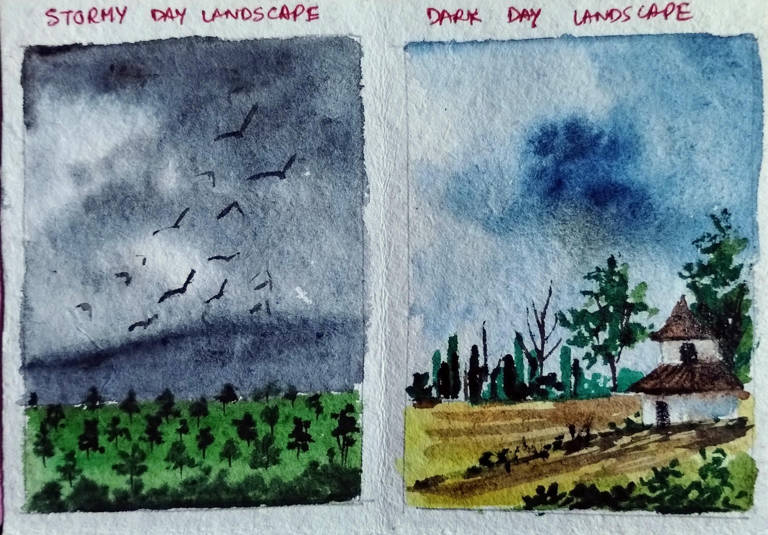 Postcard size landscape with Shreya - image 2 - student project