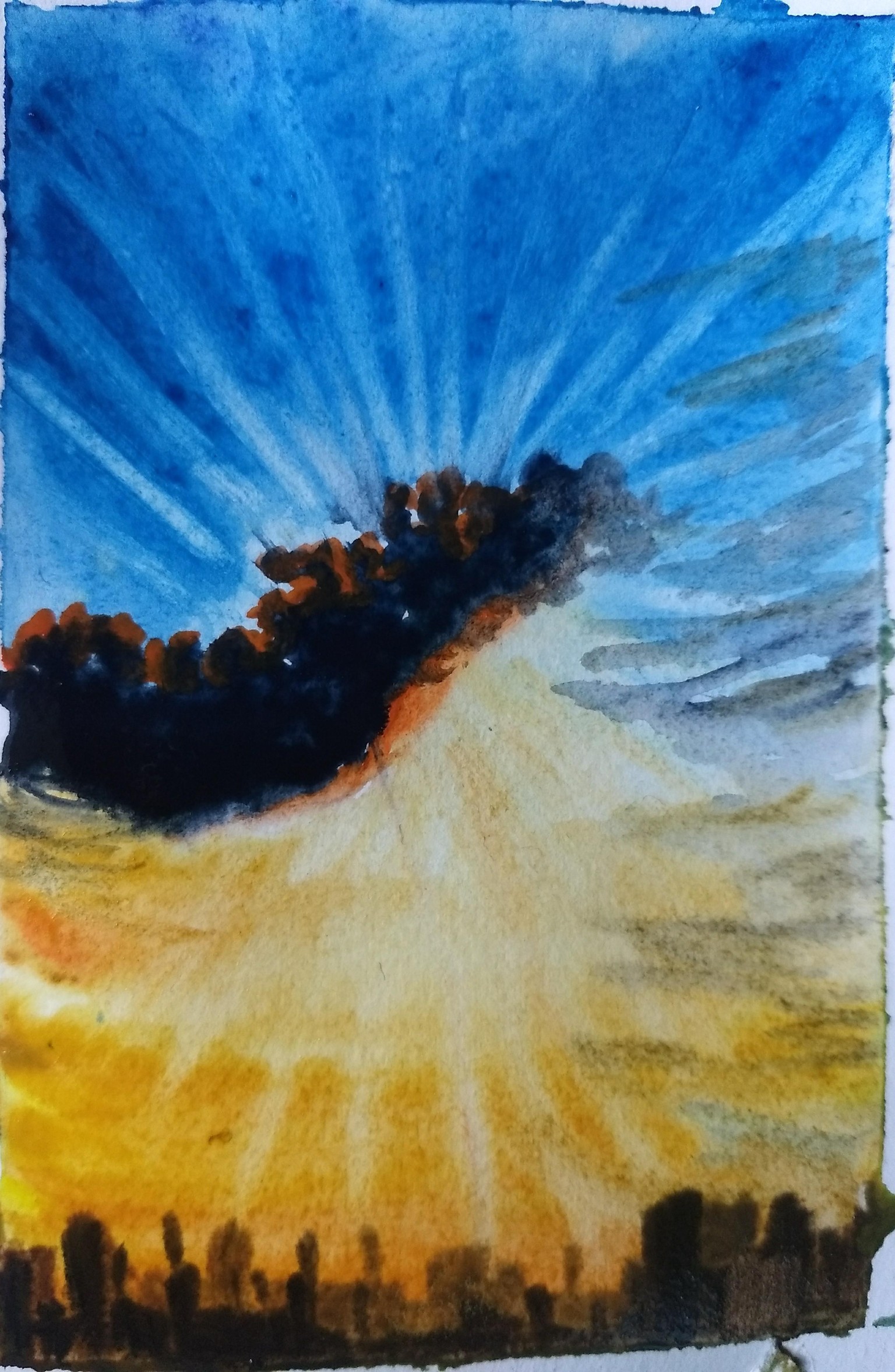 Watercolor skies with Nilam - image 13 - student project