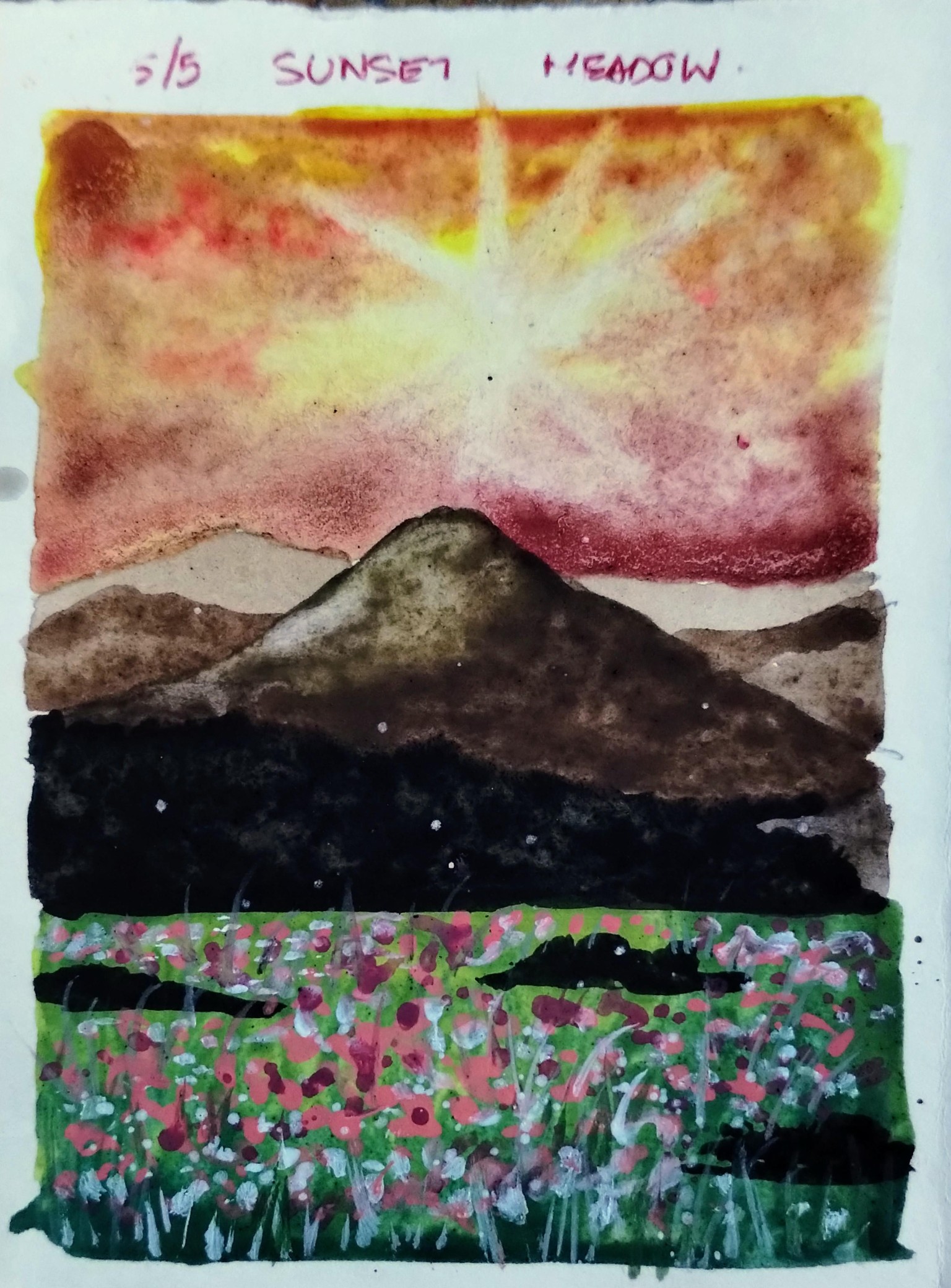 5 days watercolor meadows  with Umashree - image 1 - student project