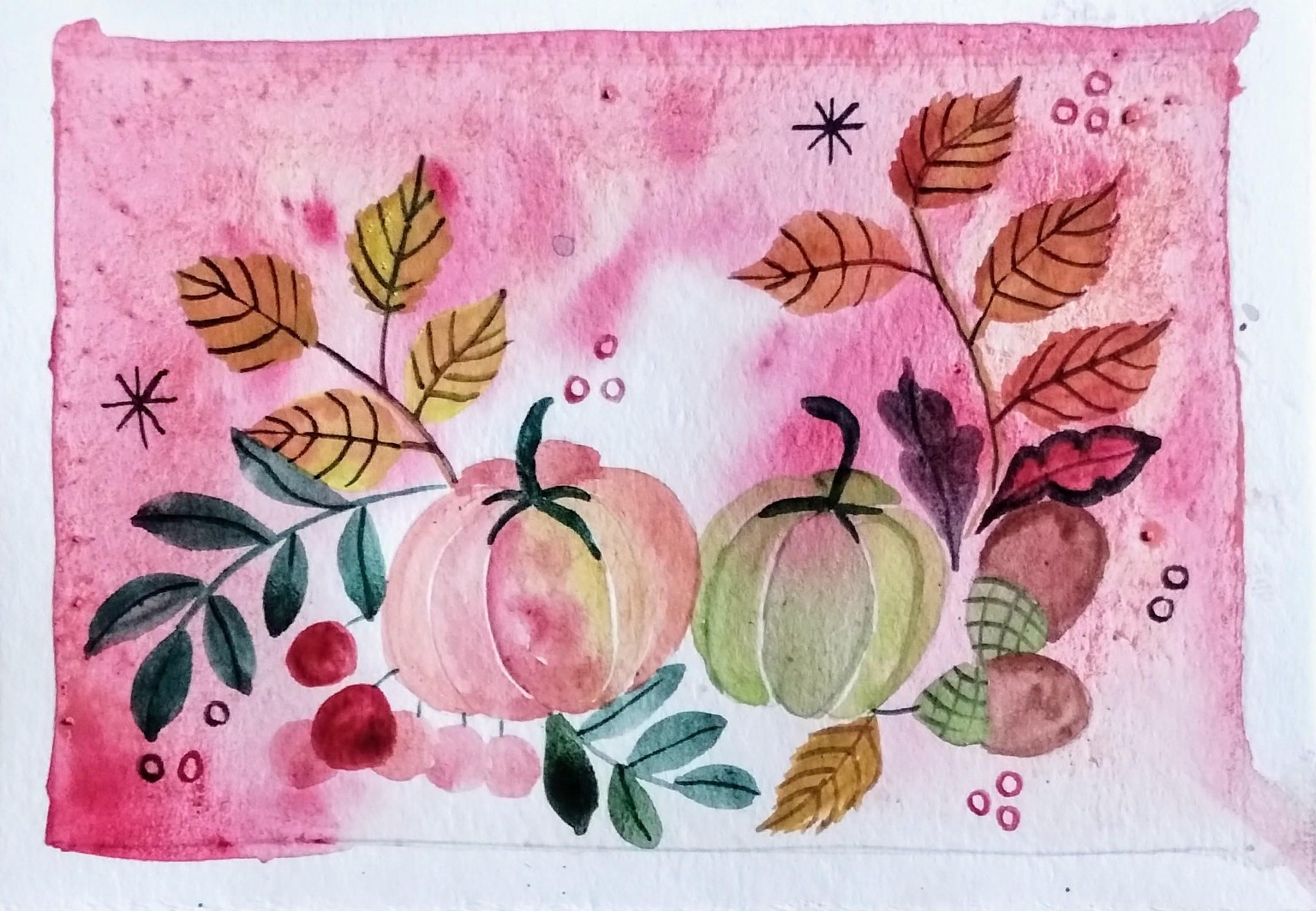 Simple autumn watercolor with Femvisionary - image 1 - student project