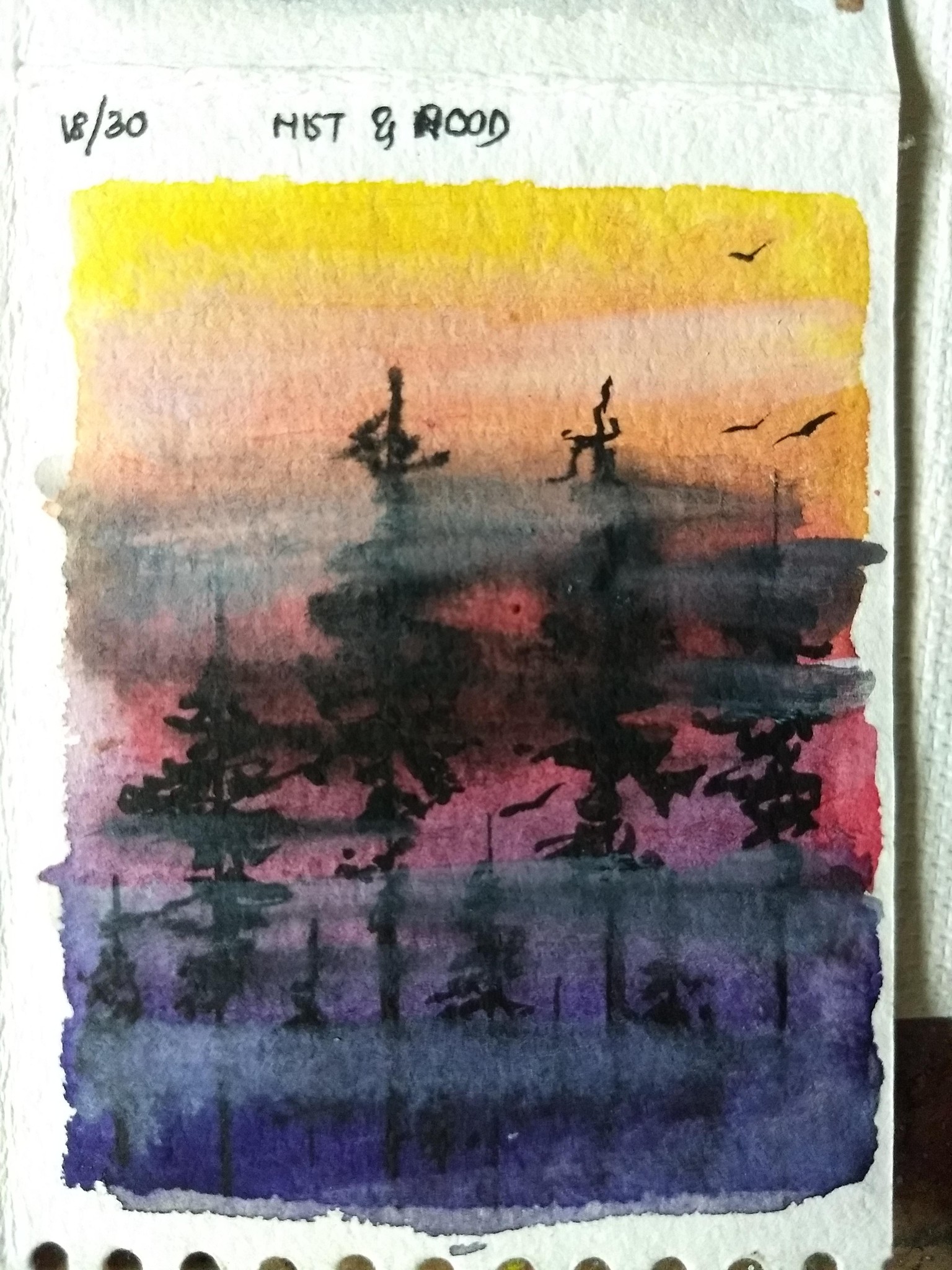 30 moody landscape in watercolor - image 6 - student project