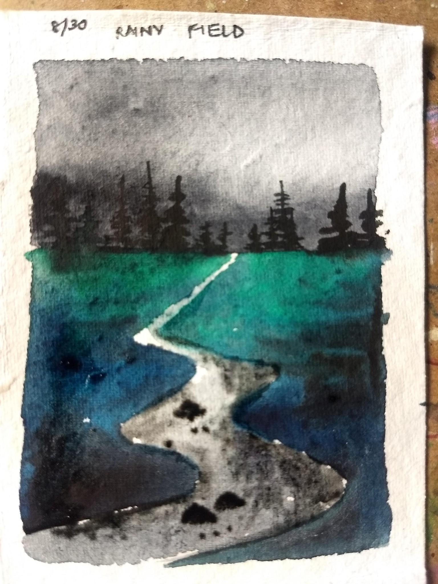 30 moody landscape in watercolor - image 18 - student project