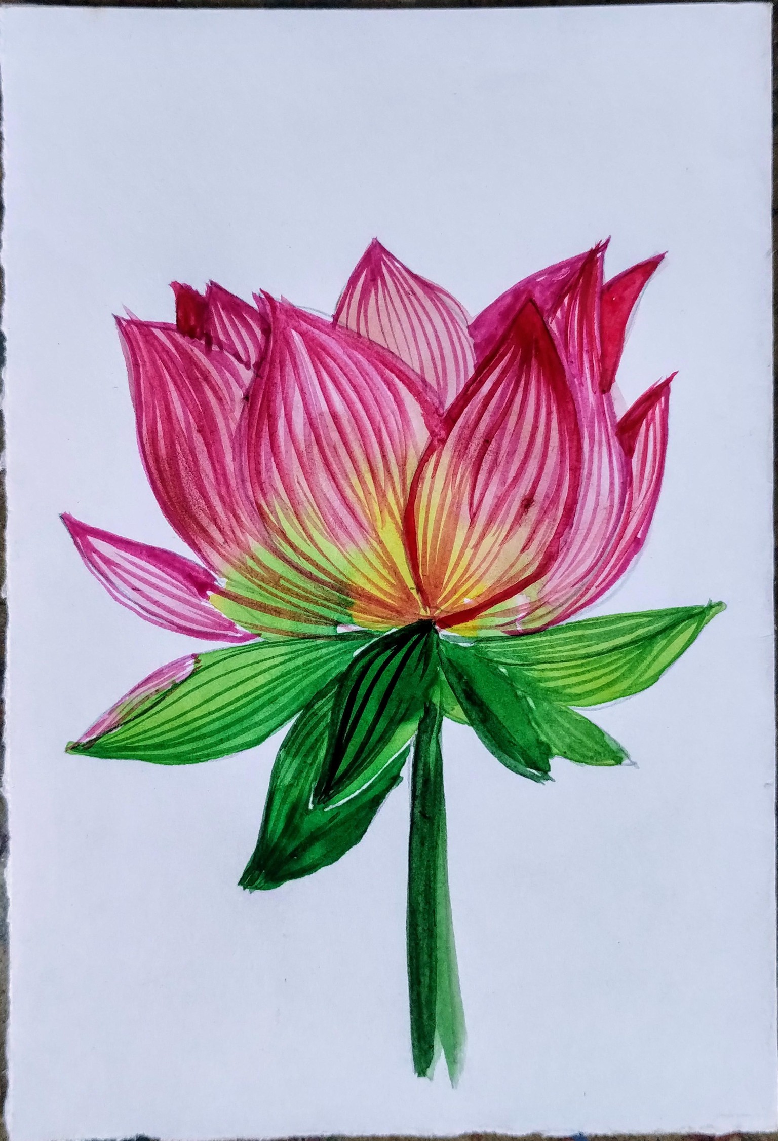 Realistic lotus flower with Mohini - image 1 - student project