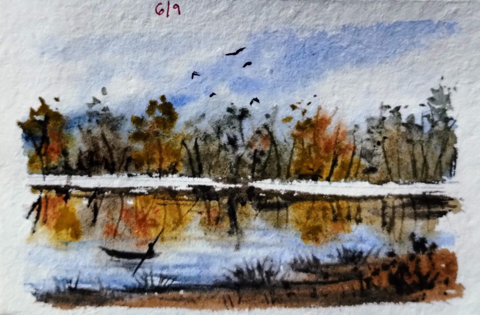Loose style watercolor landscape with Shanan - image 7 - student project