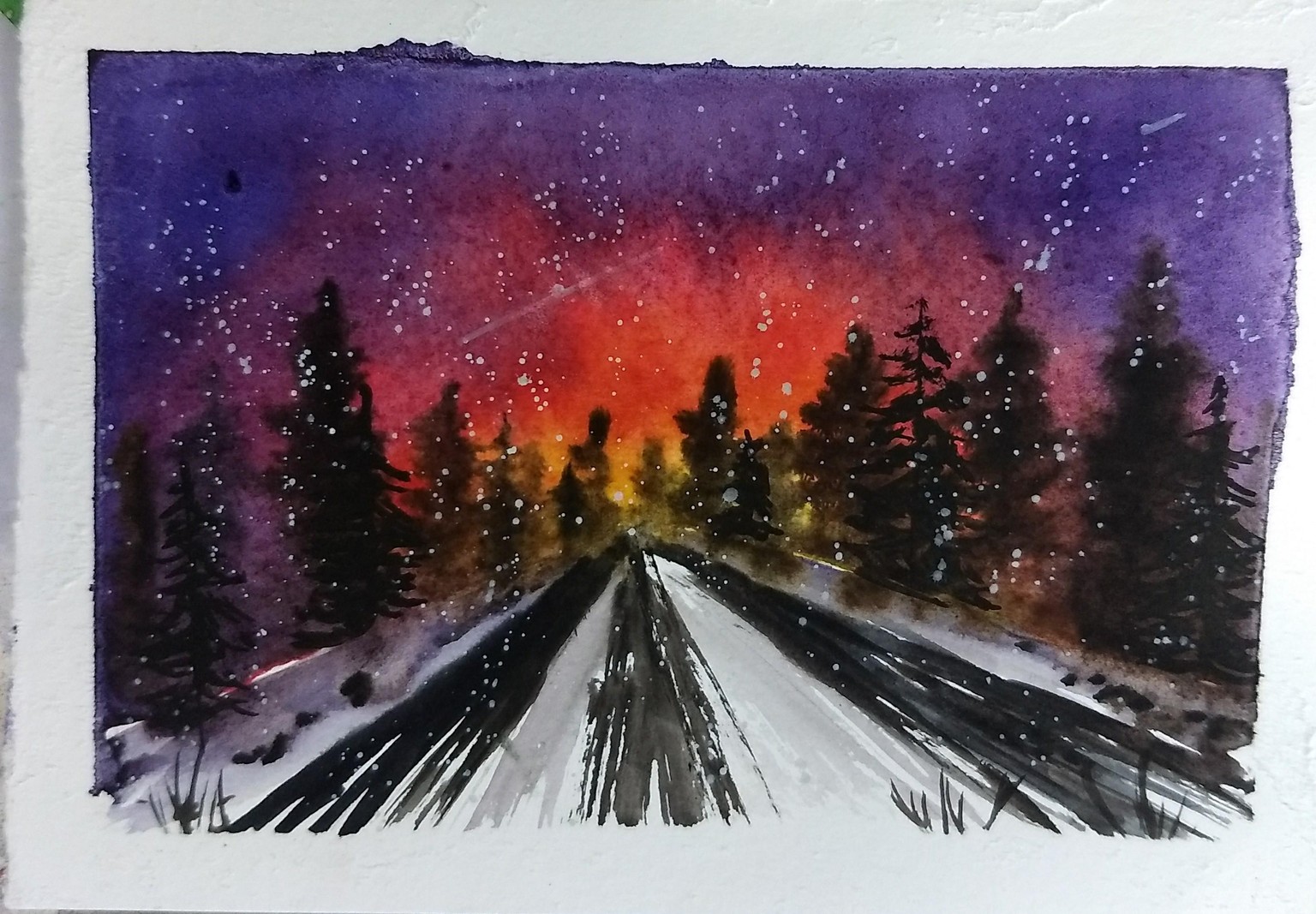 Watercolor landscape by sukrutha - image 8 - student project