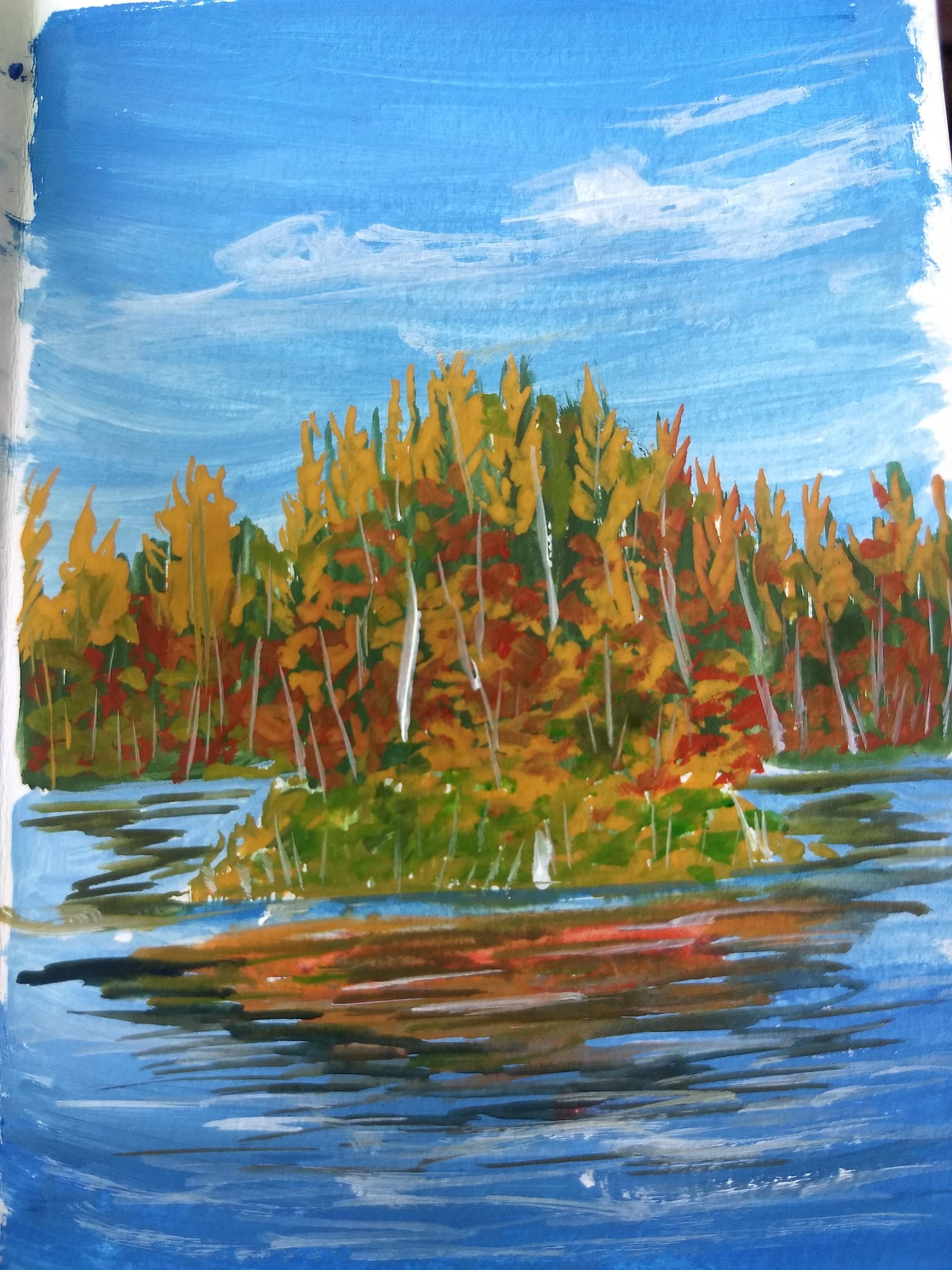 10 days of gouache autumn landscape with Nilam Roy - image 7 - student project