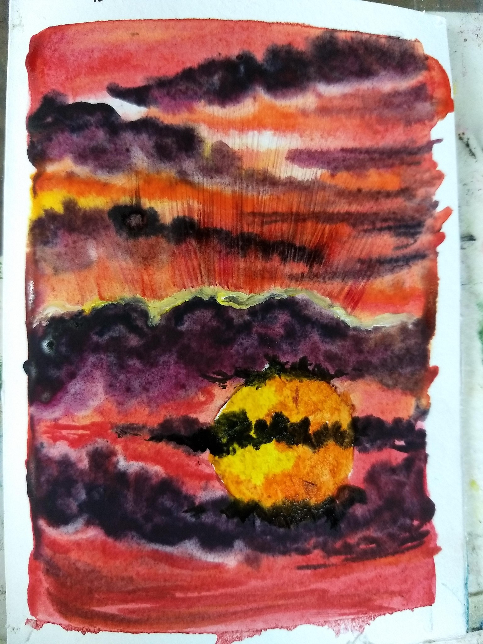 Watercolor skies with Nilam - image 8 - student project