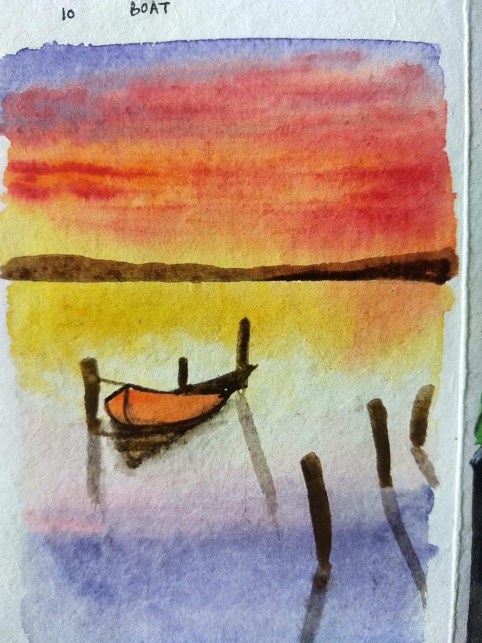 21 days watercolor seascape with umashree - image 12 - student project