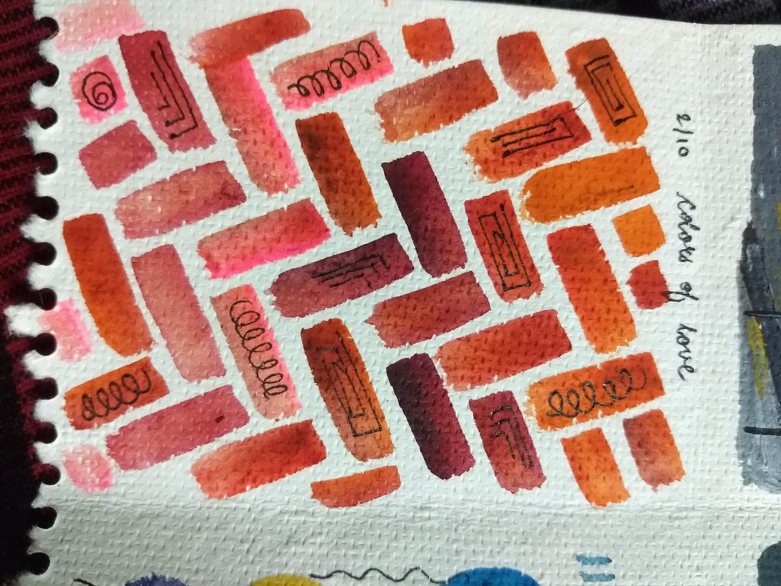Repetitive watercolor patterns with Umashree - image 11 - student project