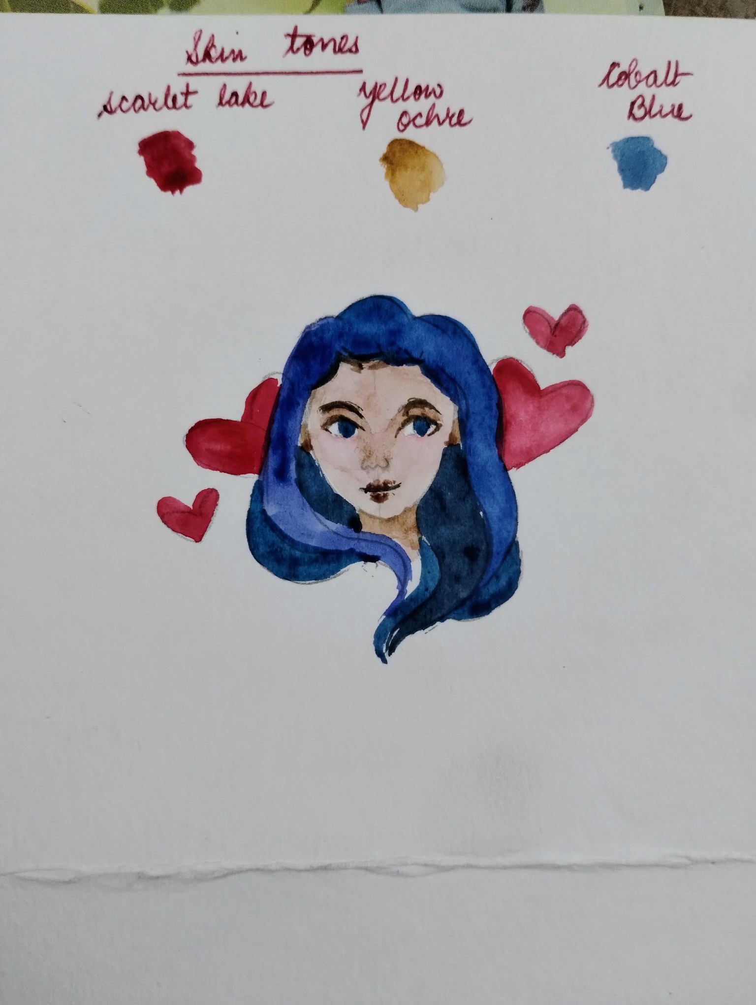 Watercolor stylized portrait with Bianca - image 1 - student project
