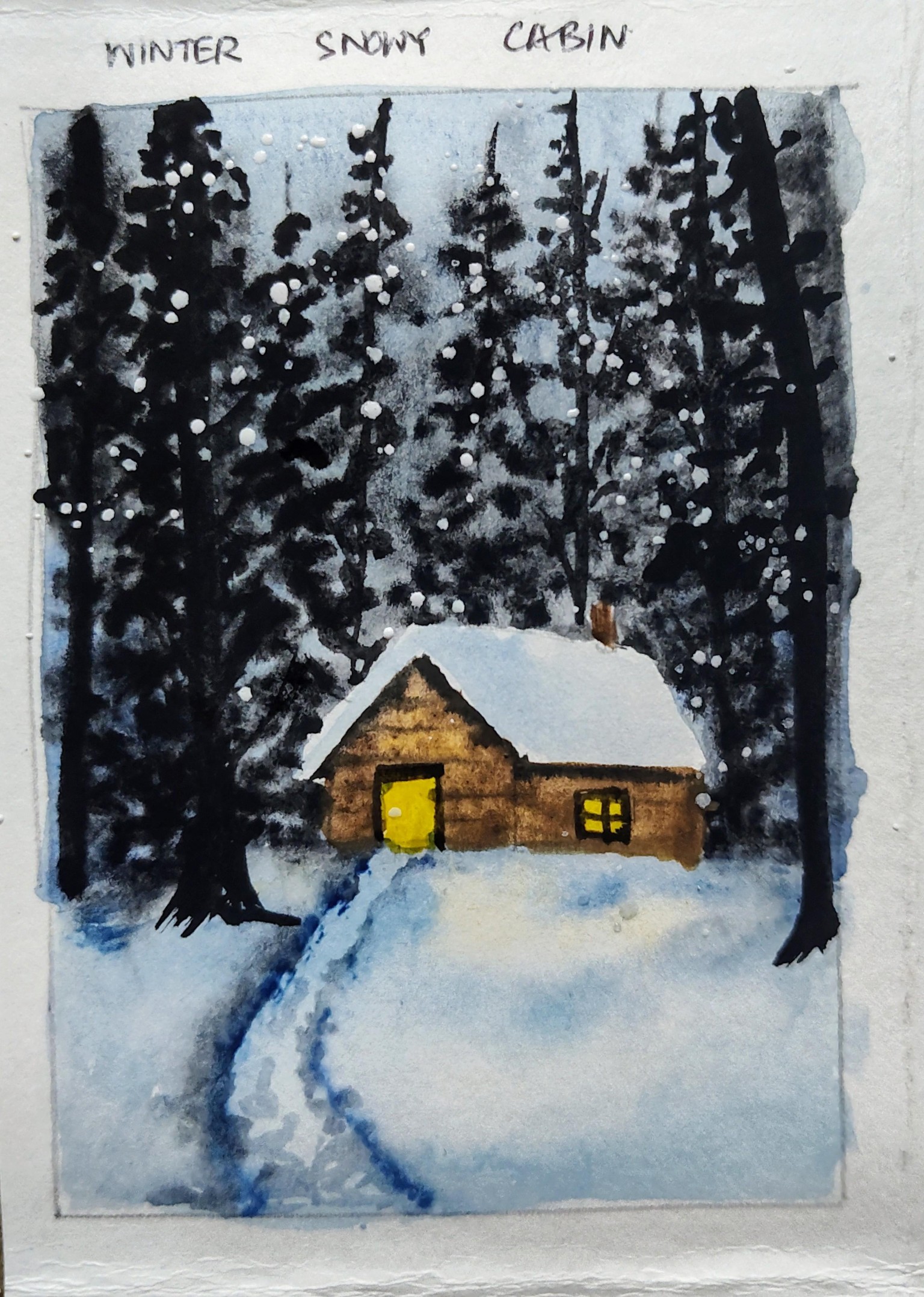Winter snowy cabin with Aishwarya - image 1 - student project