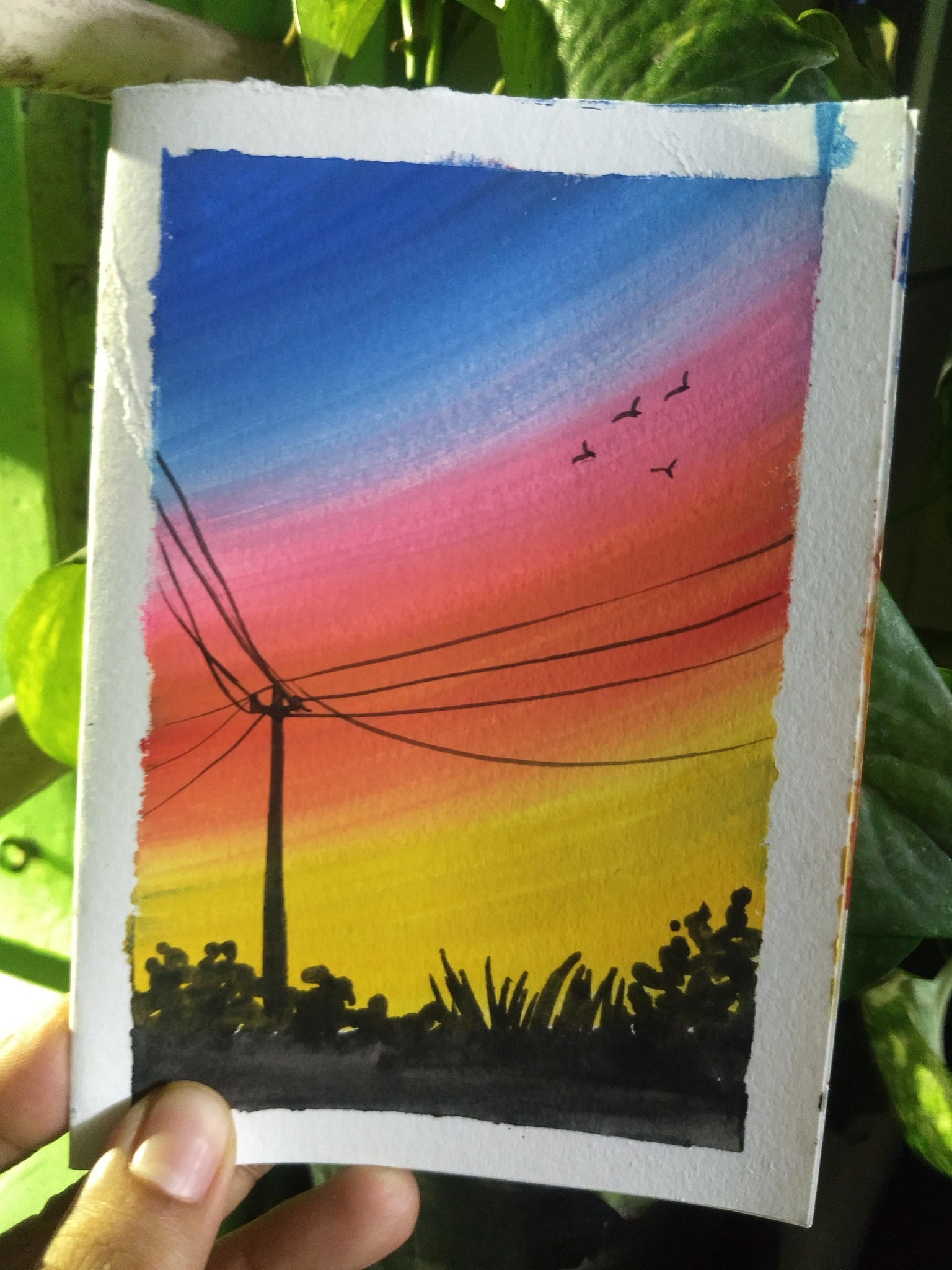 Gouache mini landscape - image 2 - student project
