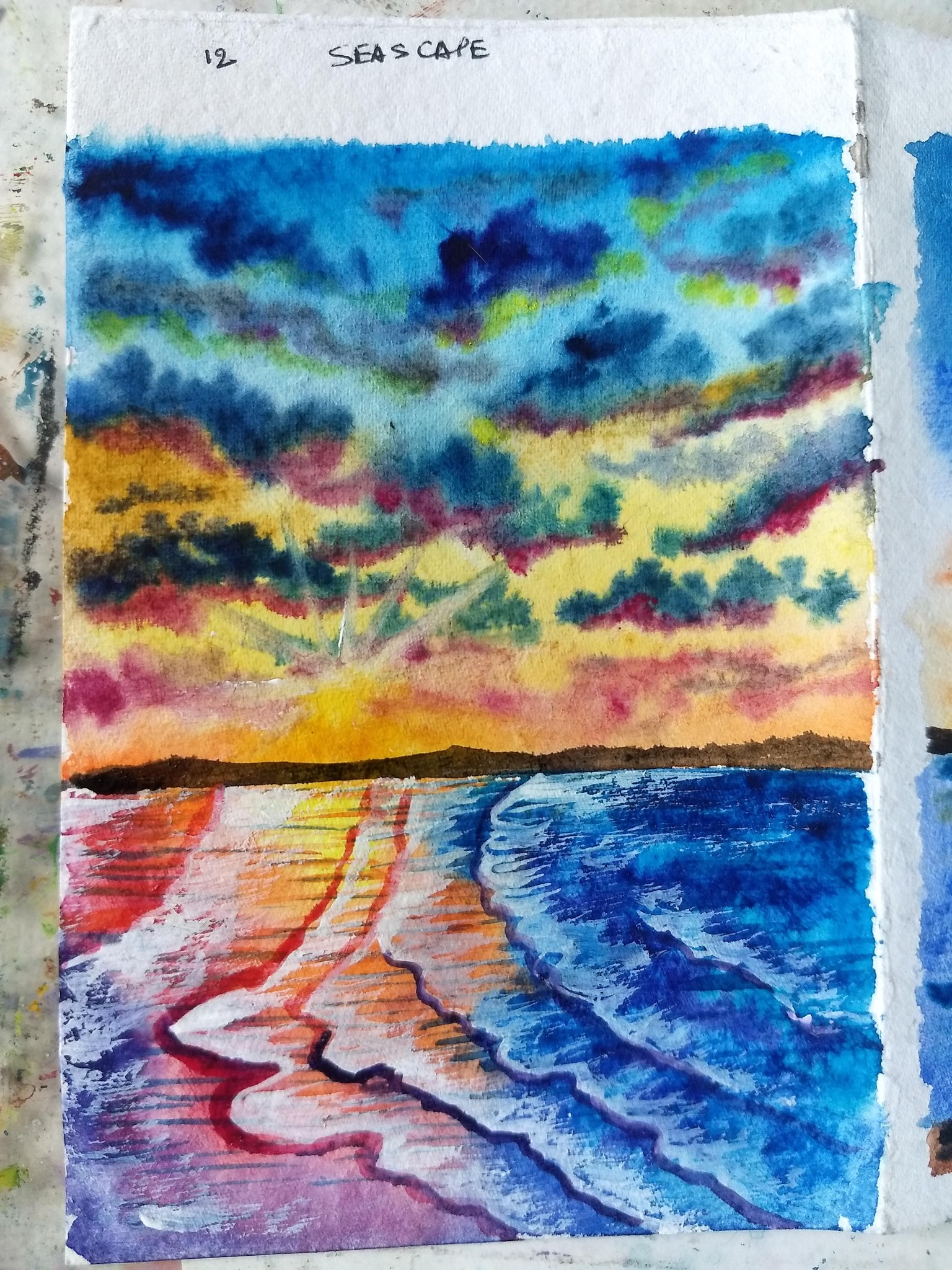 21 days watercolor seascape with umashree - image 8 - student project