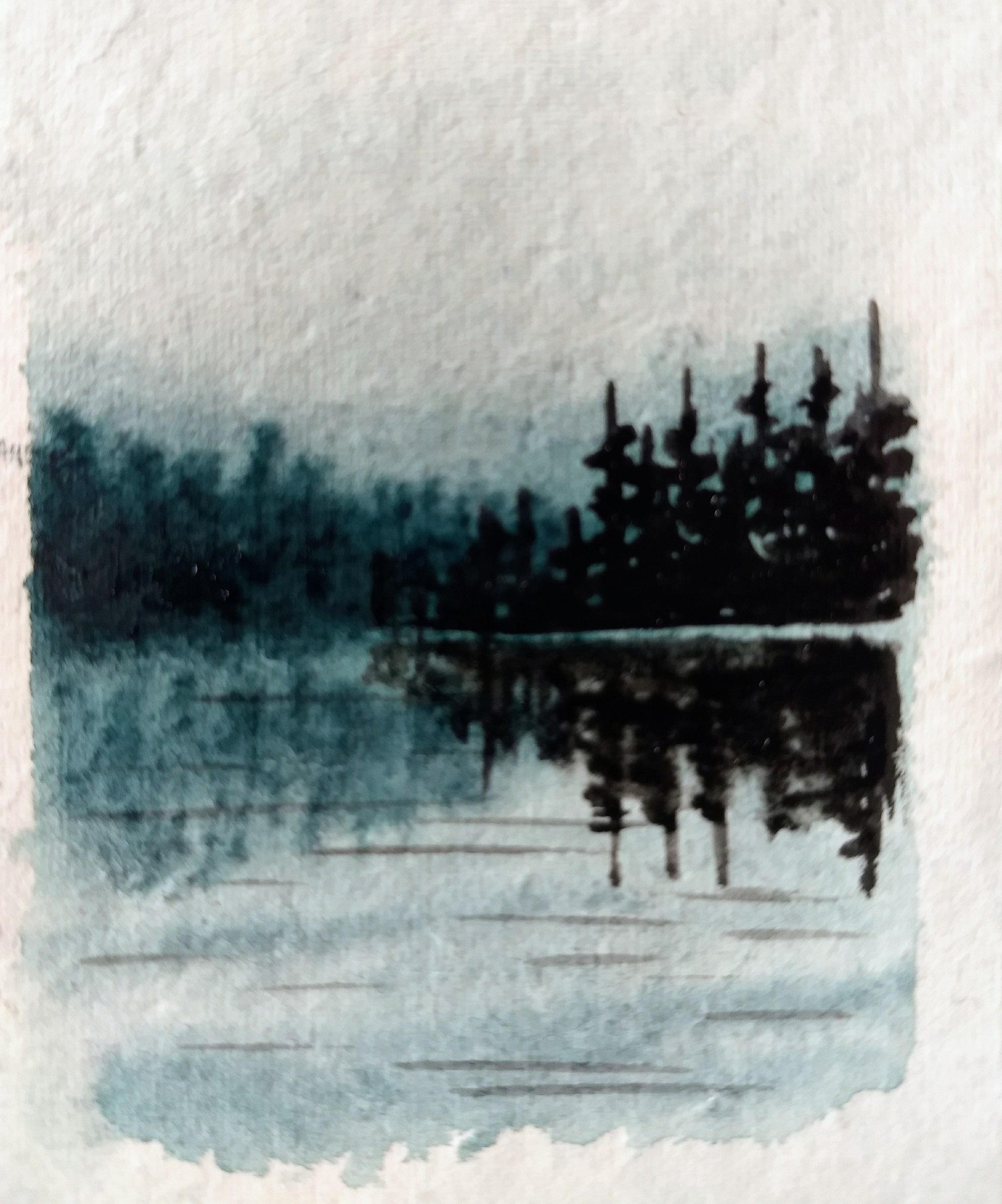 30 moody landscape in watercolor - image 25 - student project