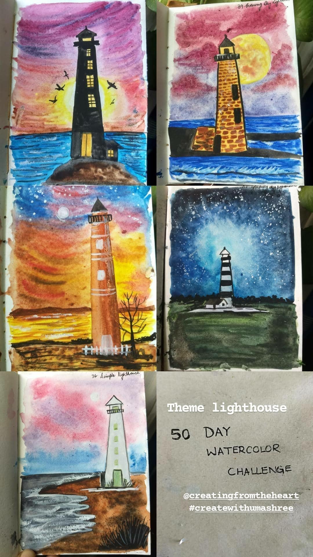 50 days watercolor with Umashree - image 7 - student project