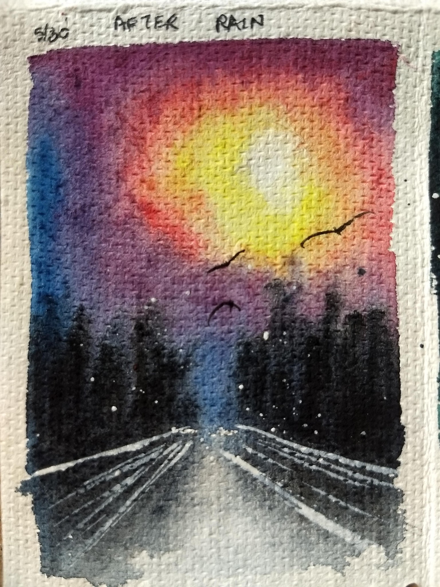 30 moody landscape in watercolor - image 22 - student project
