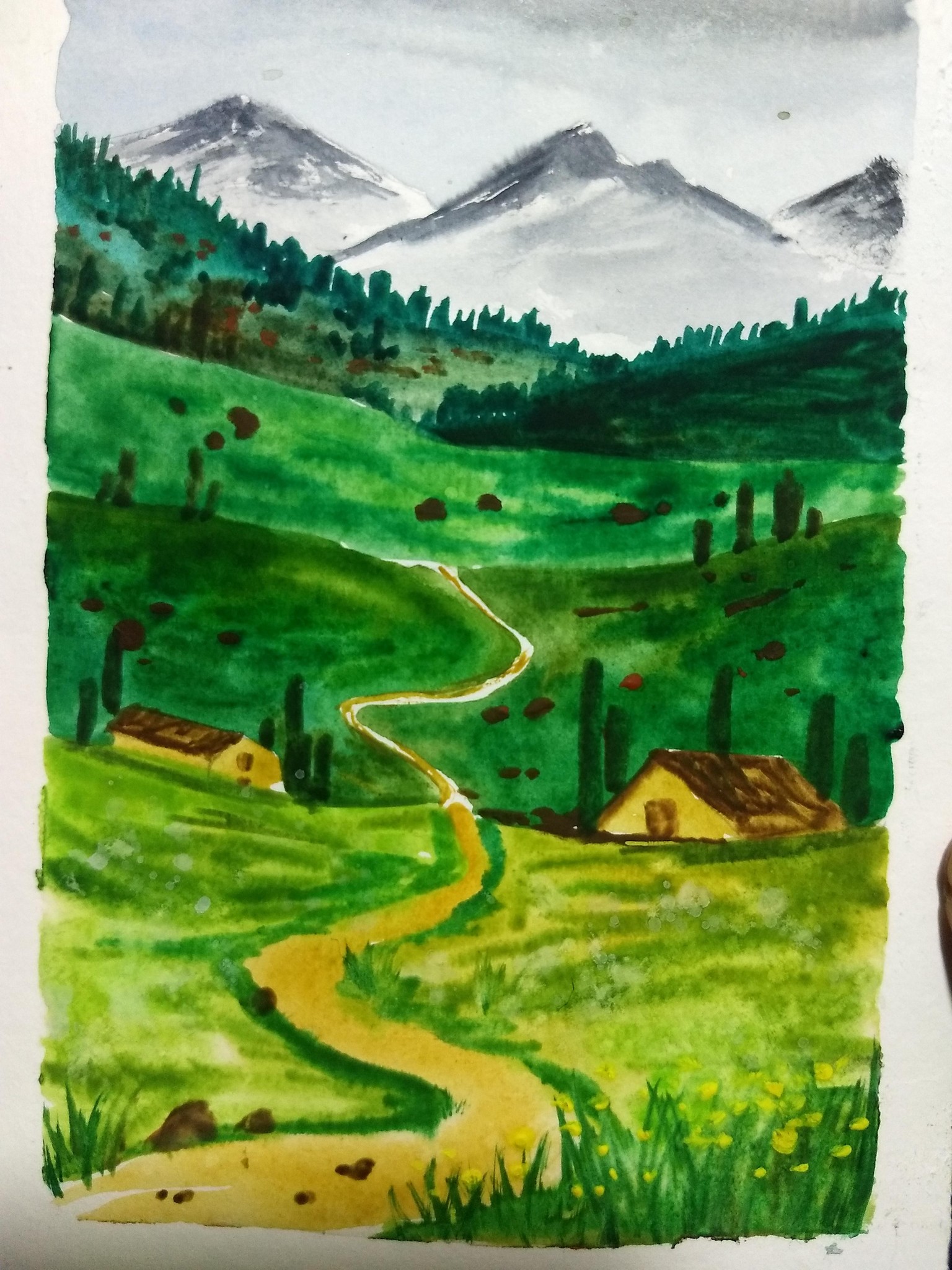 Countryside landscape with Shreya - image 1 - student project