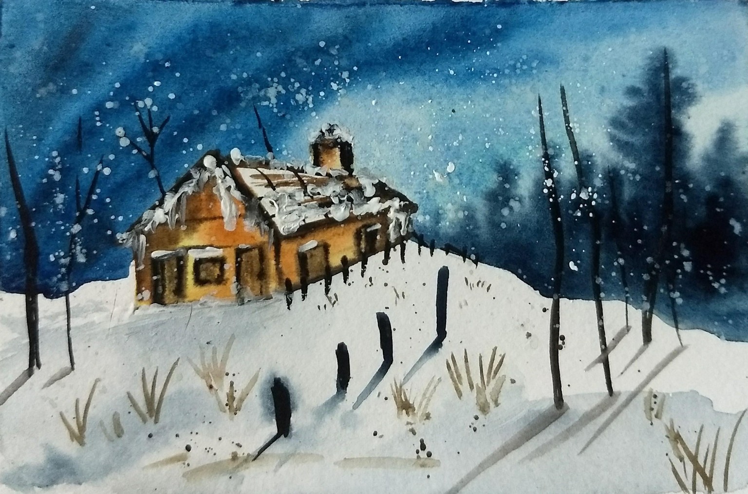 Watercolor landscape by sukrutha - image 5 - student project