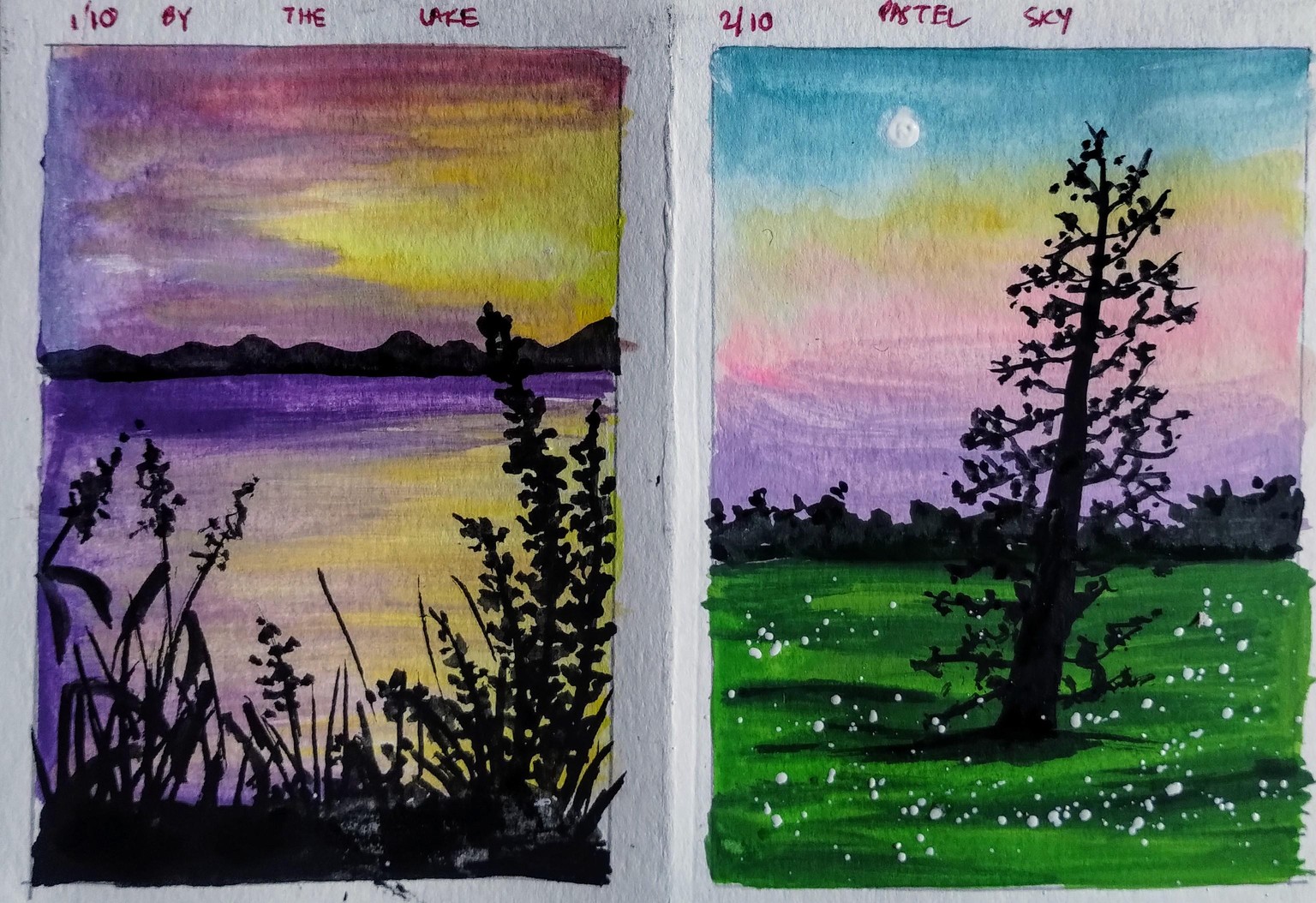 10 unique gouache landscape with Payal - image 5 - student project
