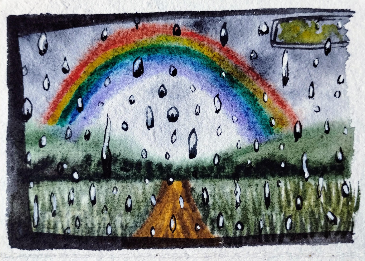 Raindrops on glass window with LavinA - image 1 - student project
