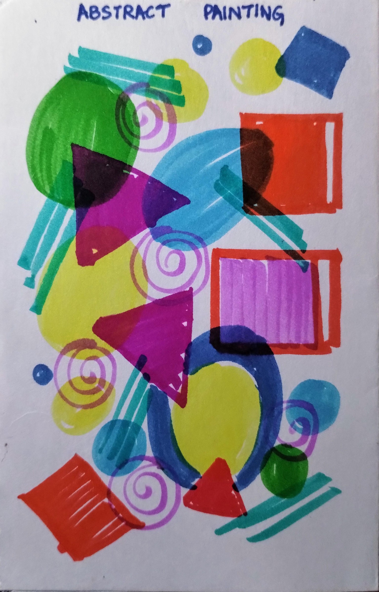 Abstract watercolor painting with Chris - image 1 - student project