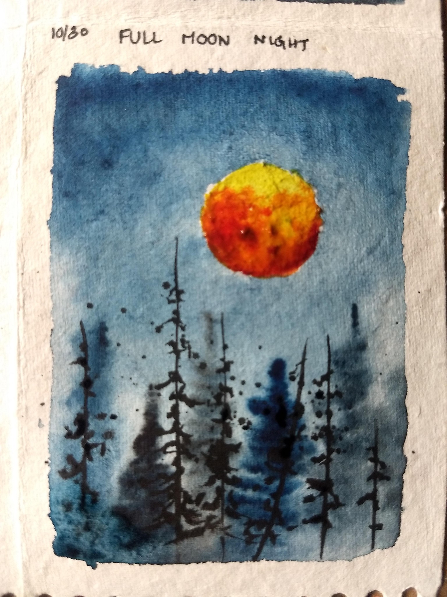 30 moody landscape in watercolor - image 16 - student project