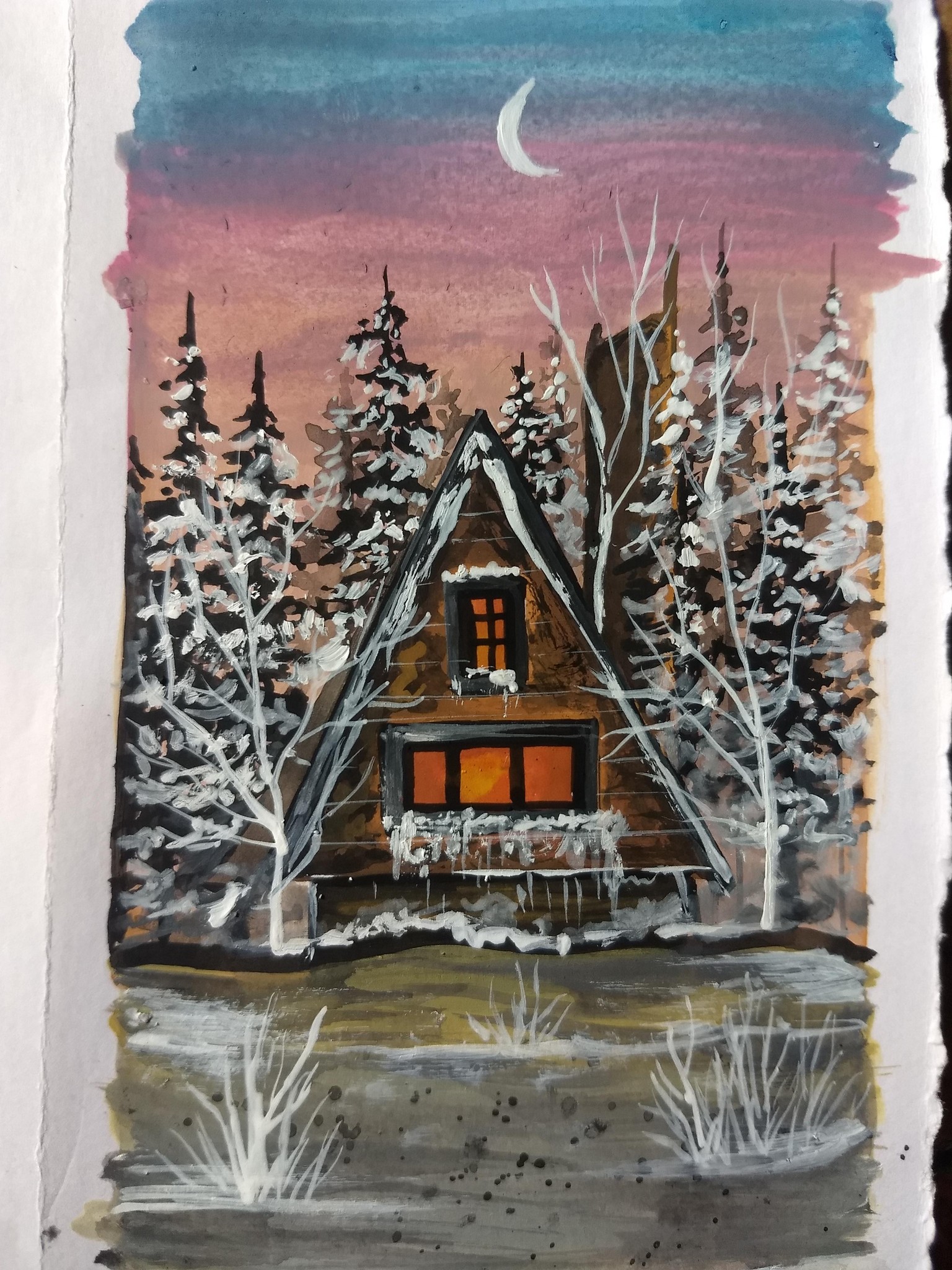 Serene winter cabin with Mayuri - image 1 - student project