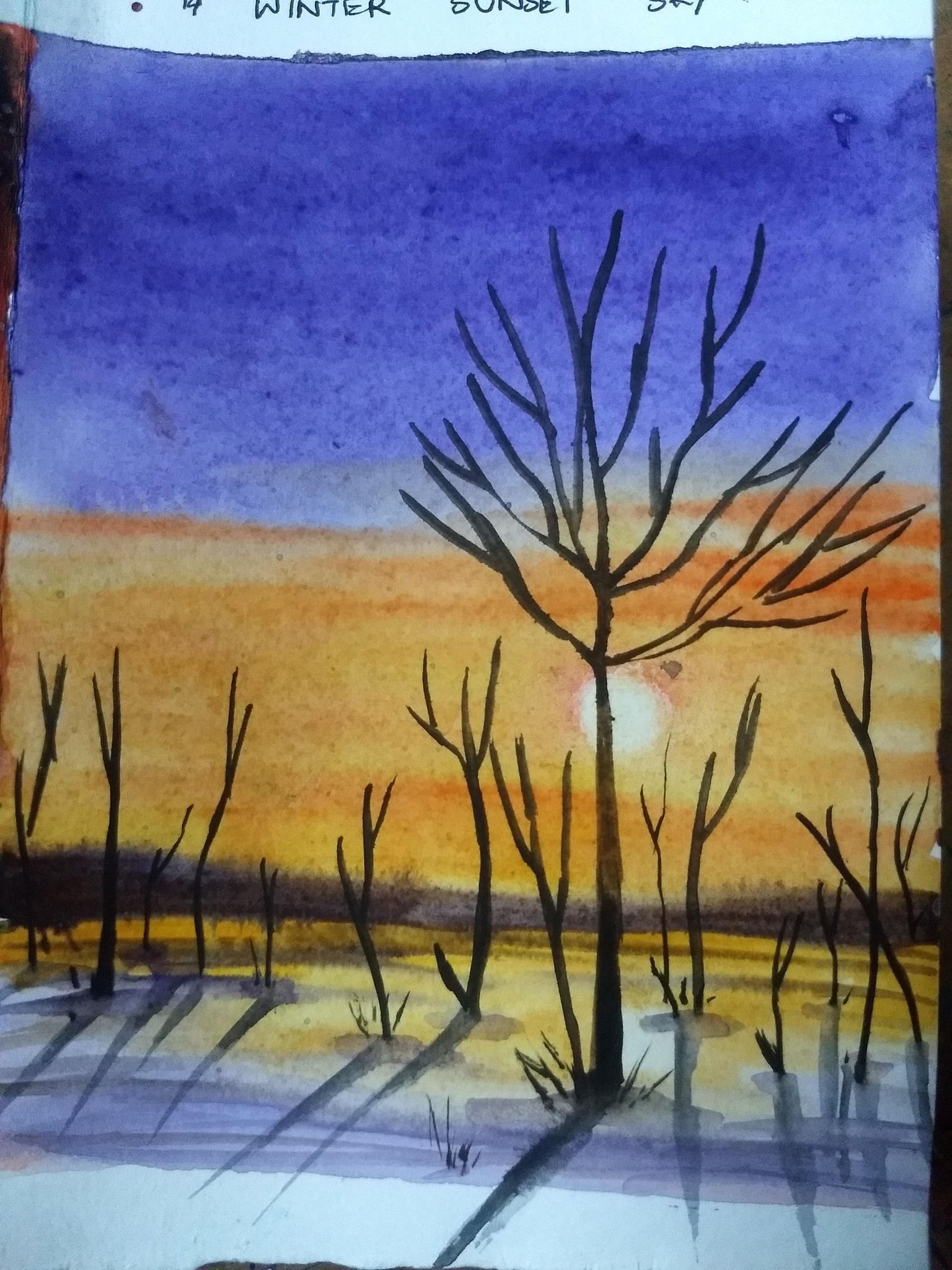 Watercolor skies with Nilam - image 4 - student project