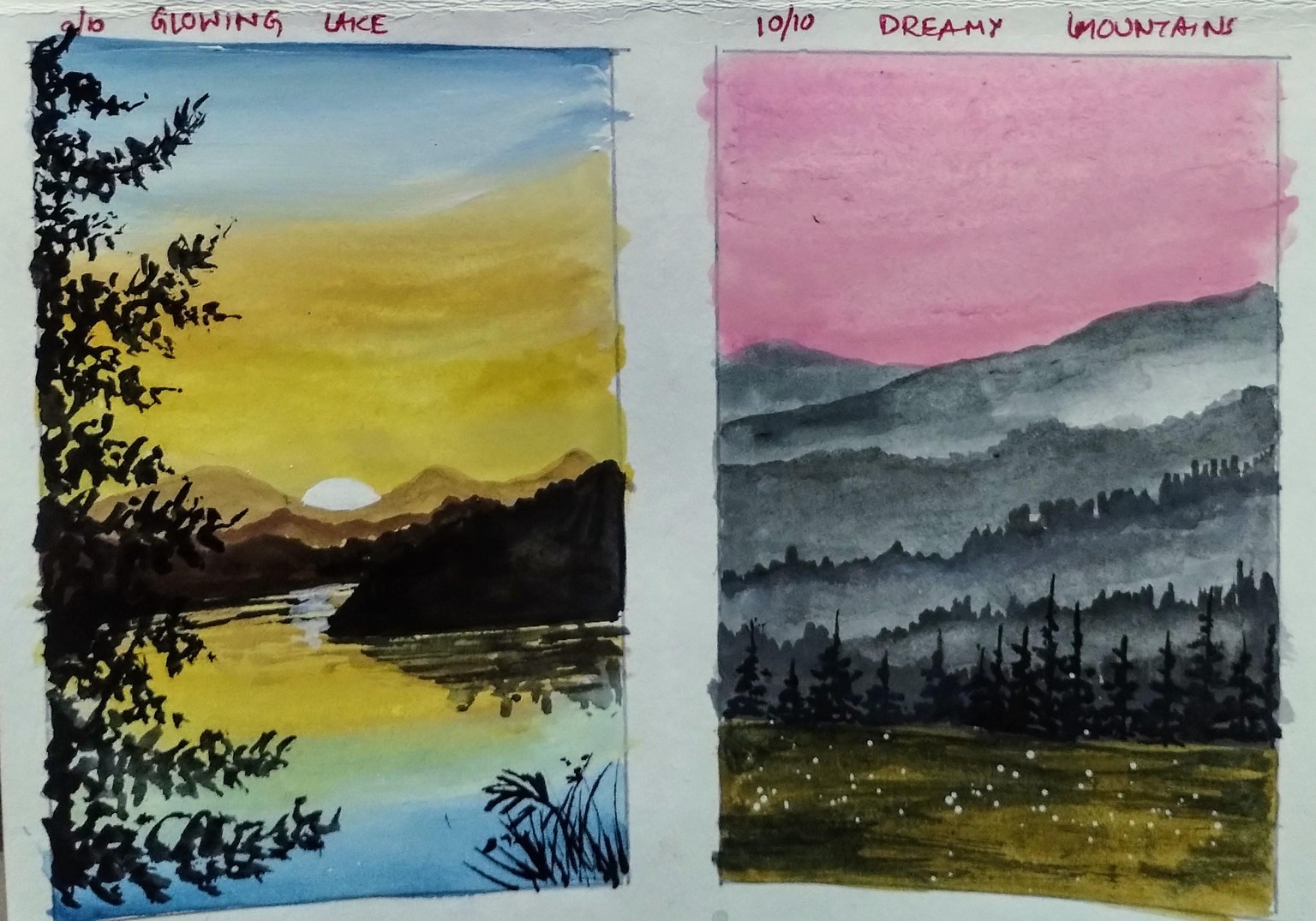 10 unique gouache landscape with Payal - image 4 - student project