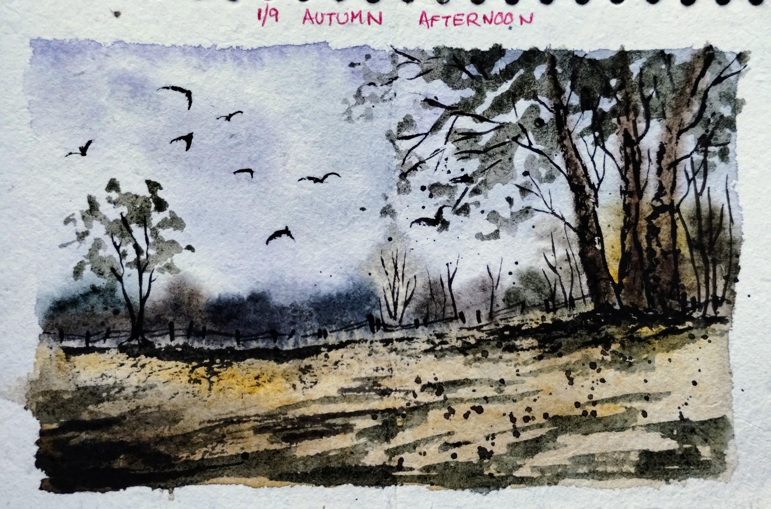 Loose style watercolor landscape with Shanan - image 9 - student project