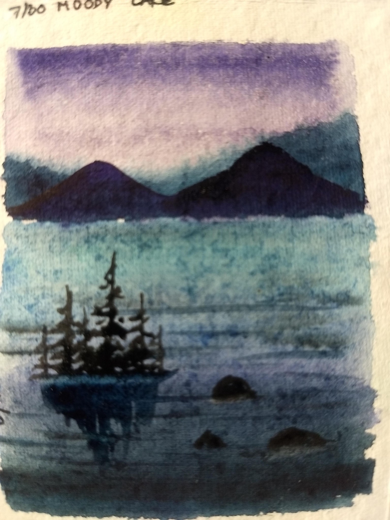 30 moody landscape in watercolor - image 19 - student project