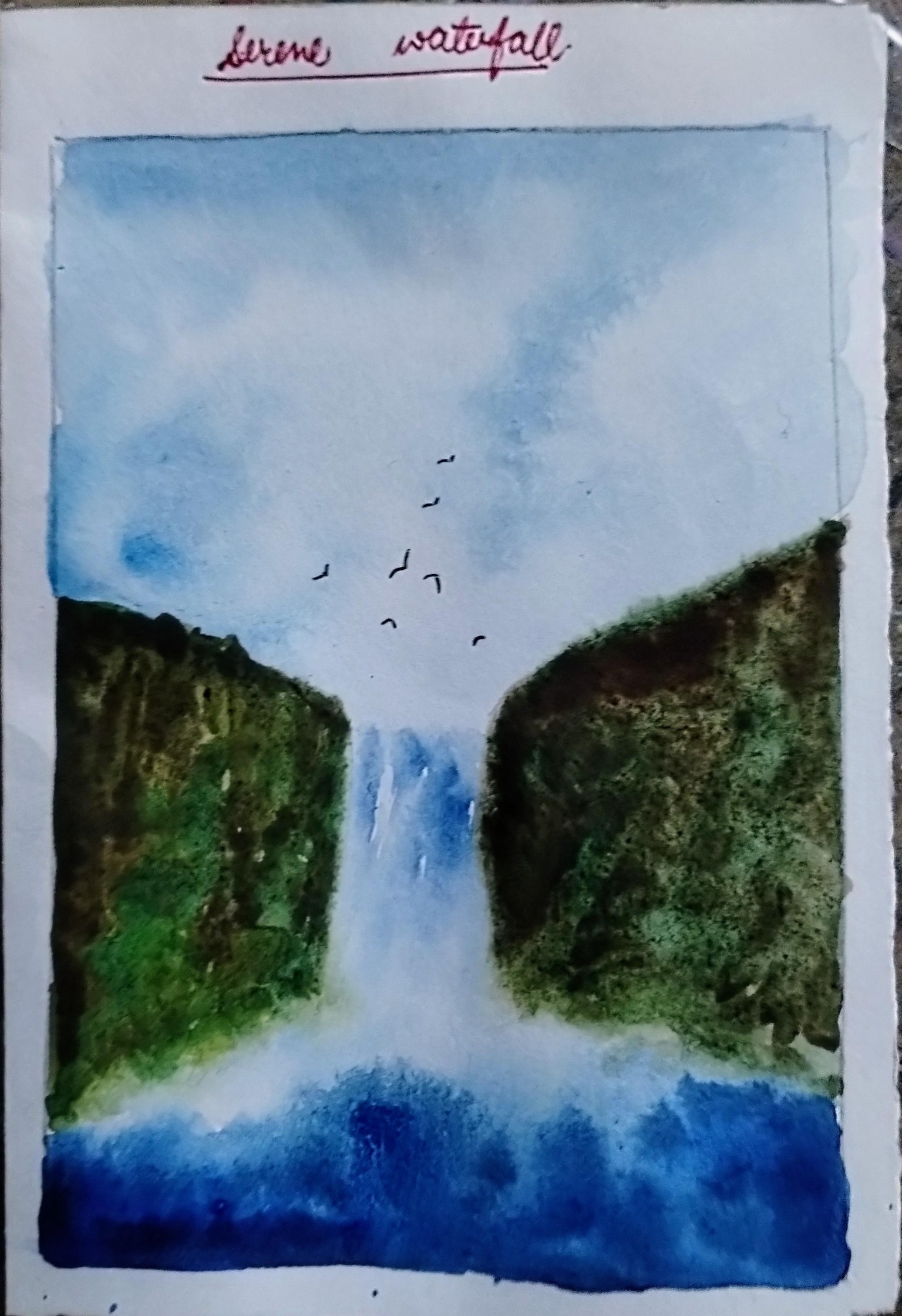 Serene waterfall with Aishwarya - image 1 - student project