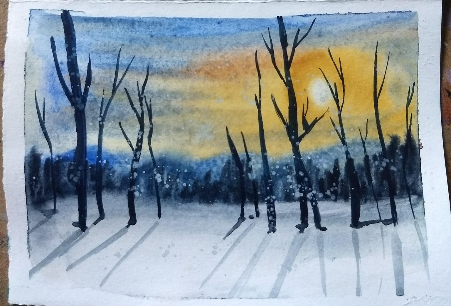 Watercolor landscape by sukrutha - image 10 - student project